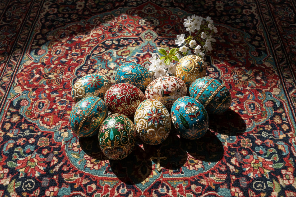 Páscoa e Tapetes Persas:  Uma Conexão Milenar entre Fé, Arte e Renascimento