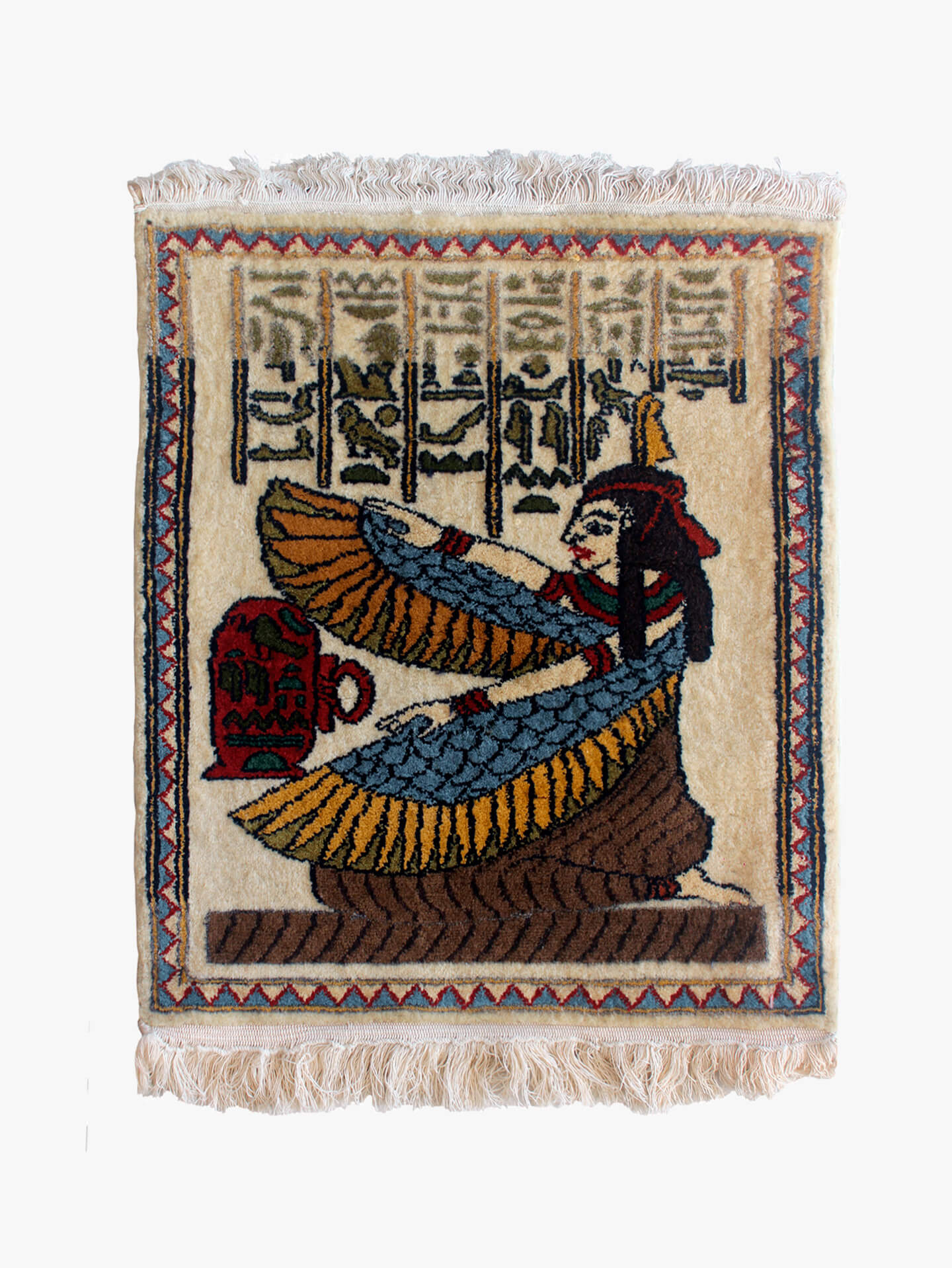 Tapete Tabriz Tema Egípcio 56x50cm