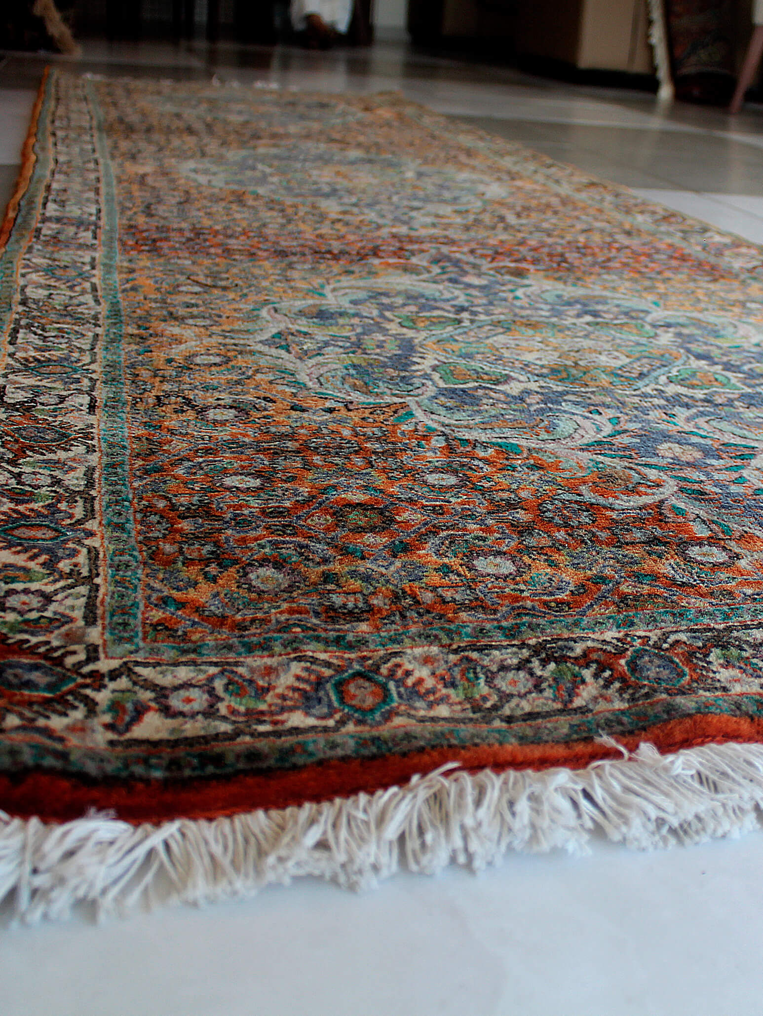 Passadeira Bidjar Trama de Ferro 316x90cm