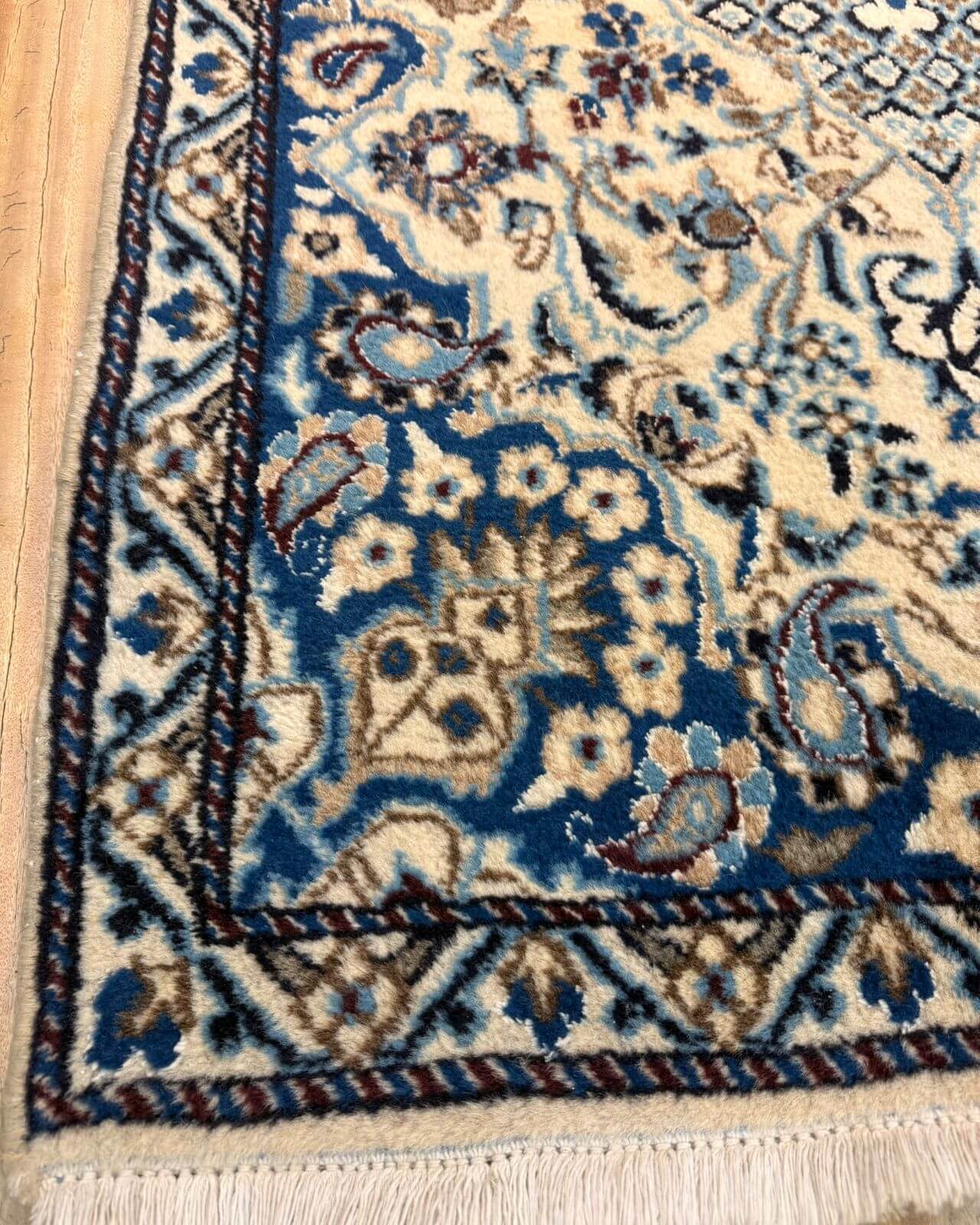 Tapete Persa Nain (Azul e Marfim) 135x90cm