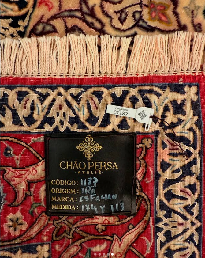 Tapete Persa Isfahan – Elegância Clássica Iraniana  184×113cm