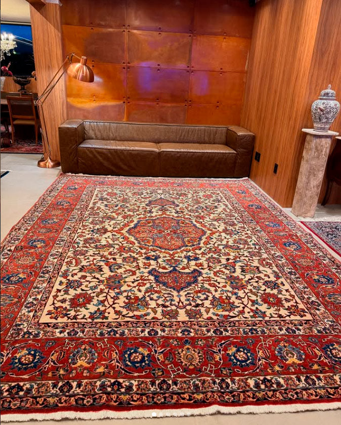 Tapete Persa Najafabad - Clássico Iraniano de Grande Porte 360×215cm