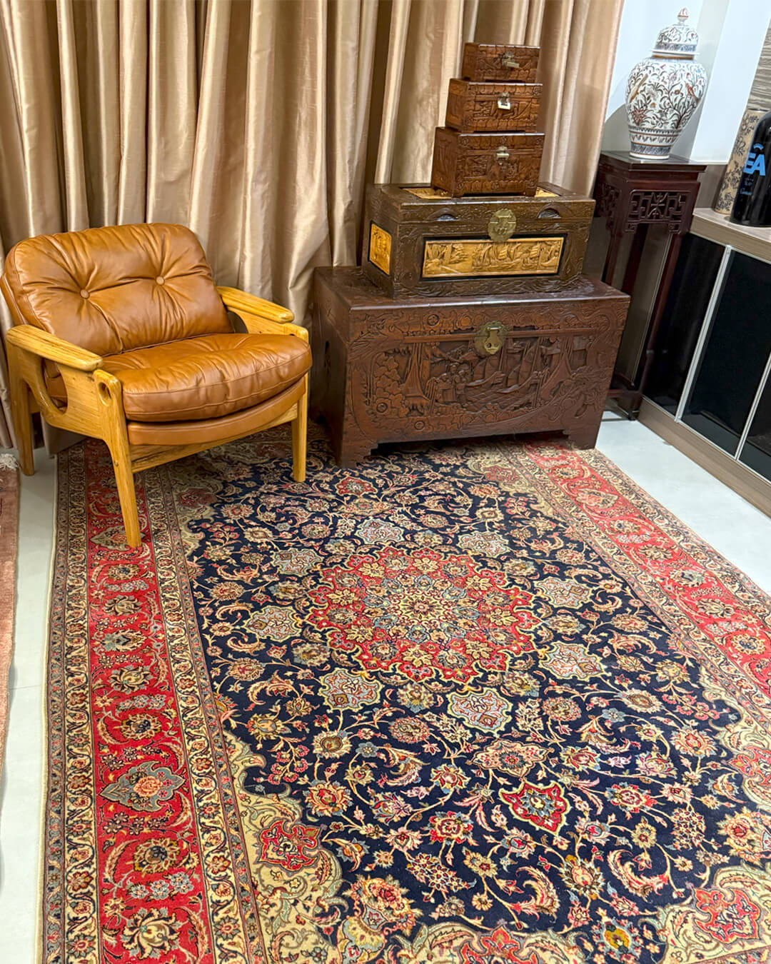 Tapete Persa Isfahan (Assinado) 306x204cm  (VENDIDO)