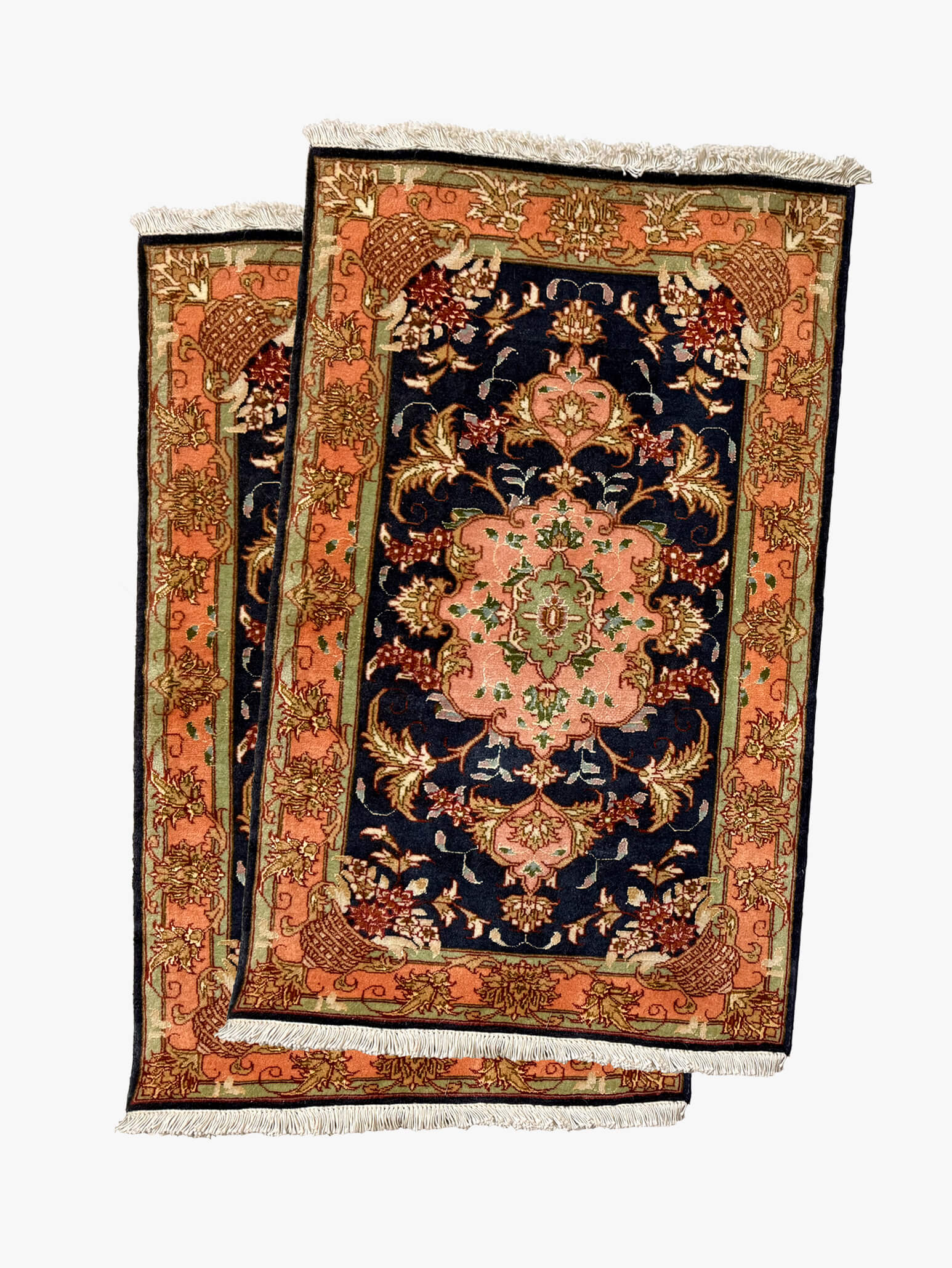 Par de Tapetes Tabriz 87x58cm (cada)