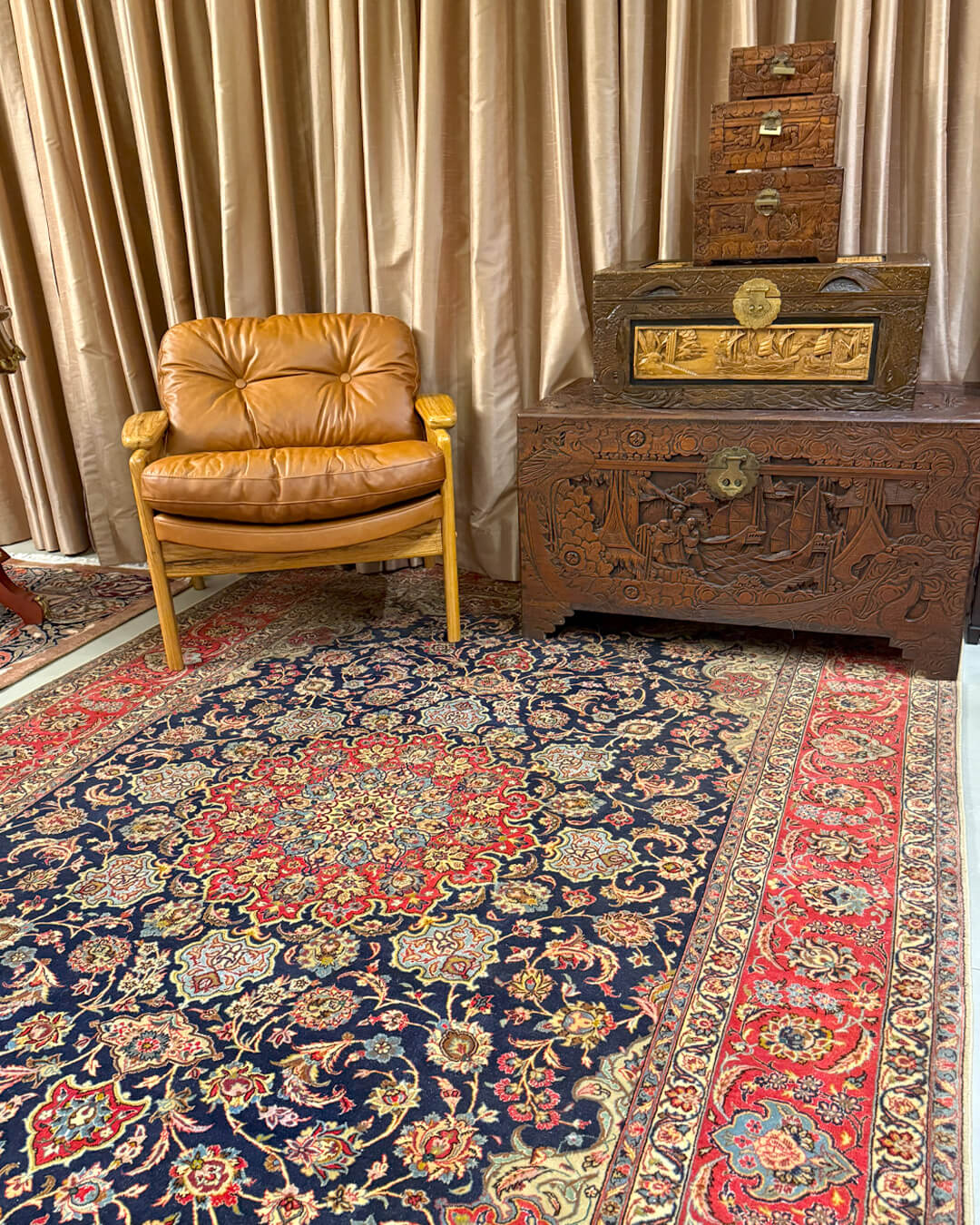 Tapete Persa Isfahan (Assinado) 306x204cm  (VENDIDO)