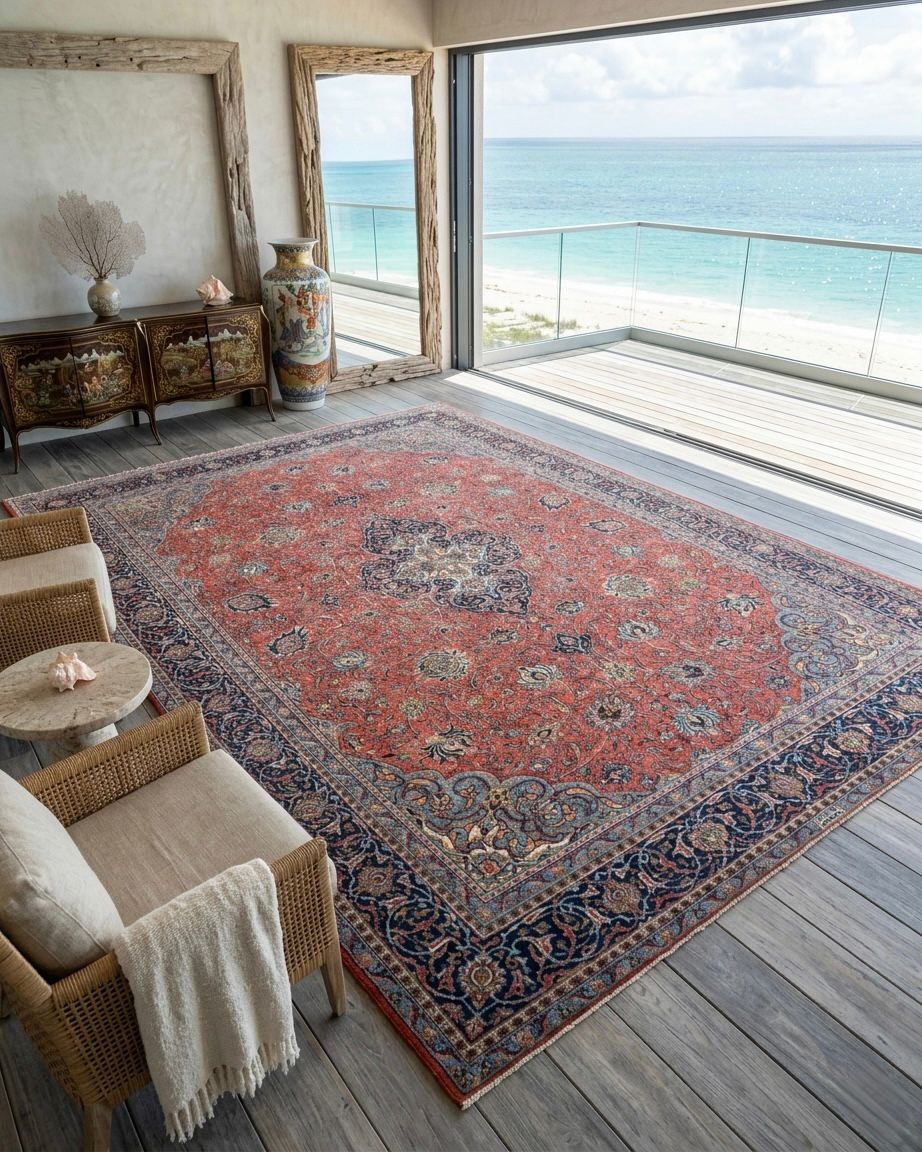 Tapete Persa Kashan Assinado - 4,14×3,20m