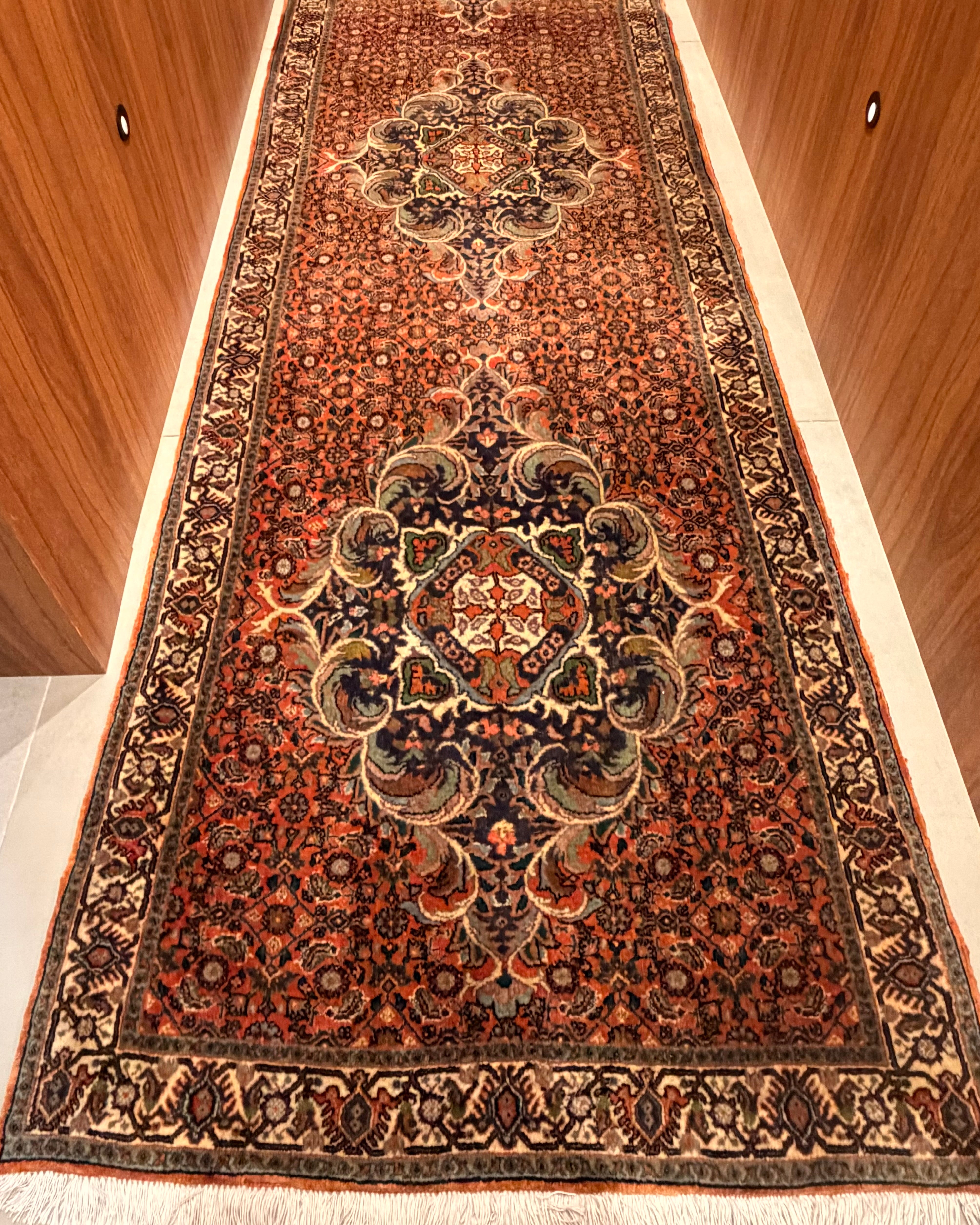 Passadeira Bidjar Trama de Ferro 316x90cm