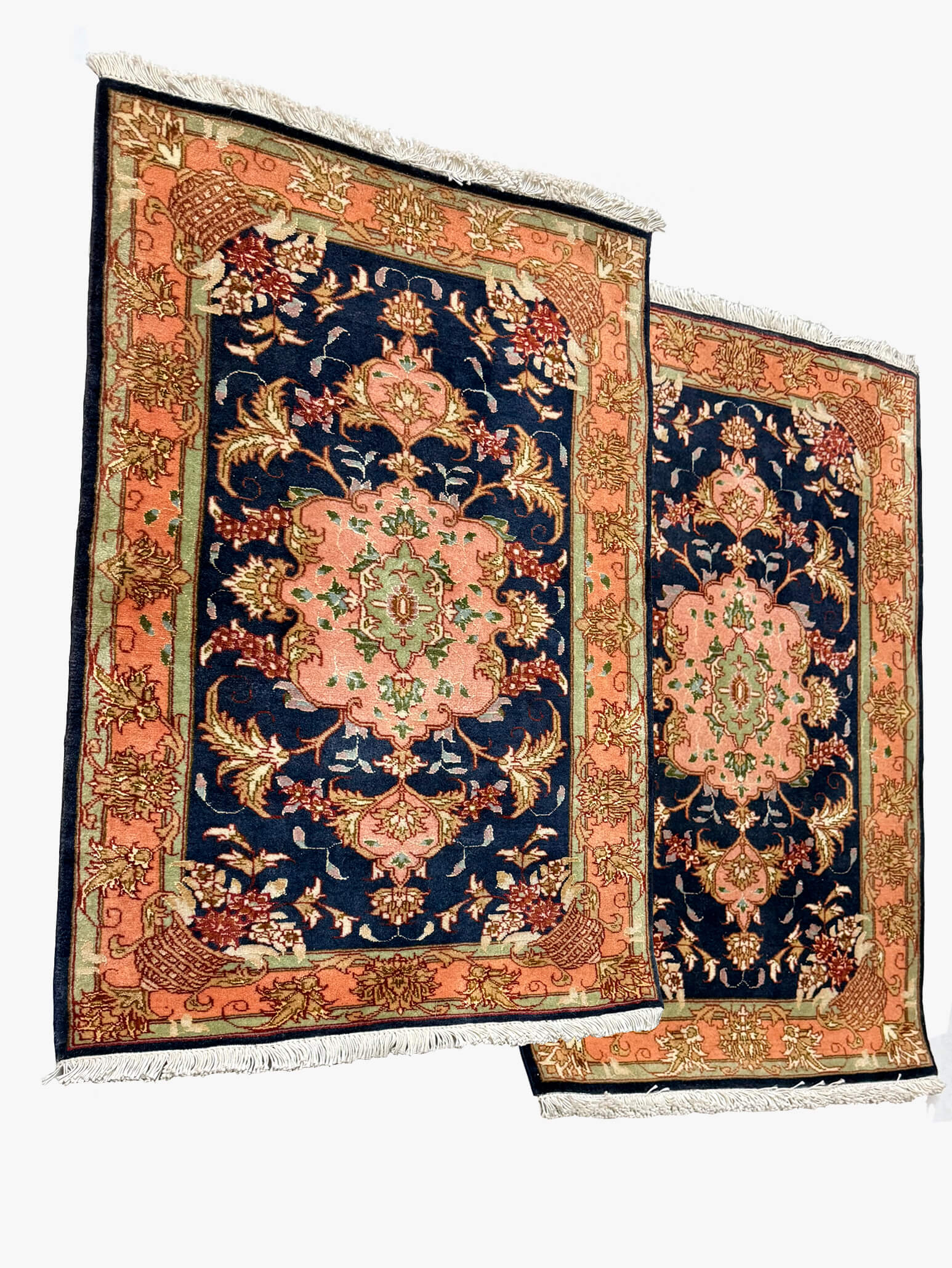 Par de Tapetes Tabriz 87x58cm (cada)