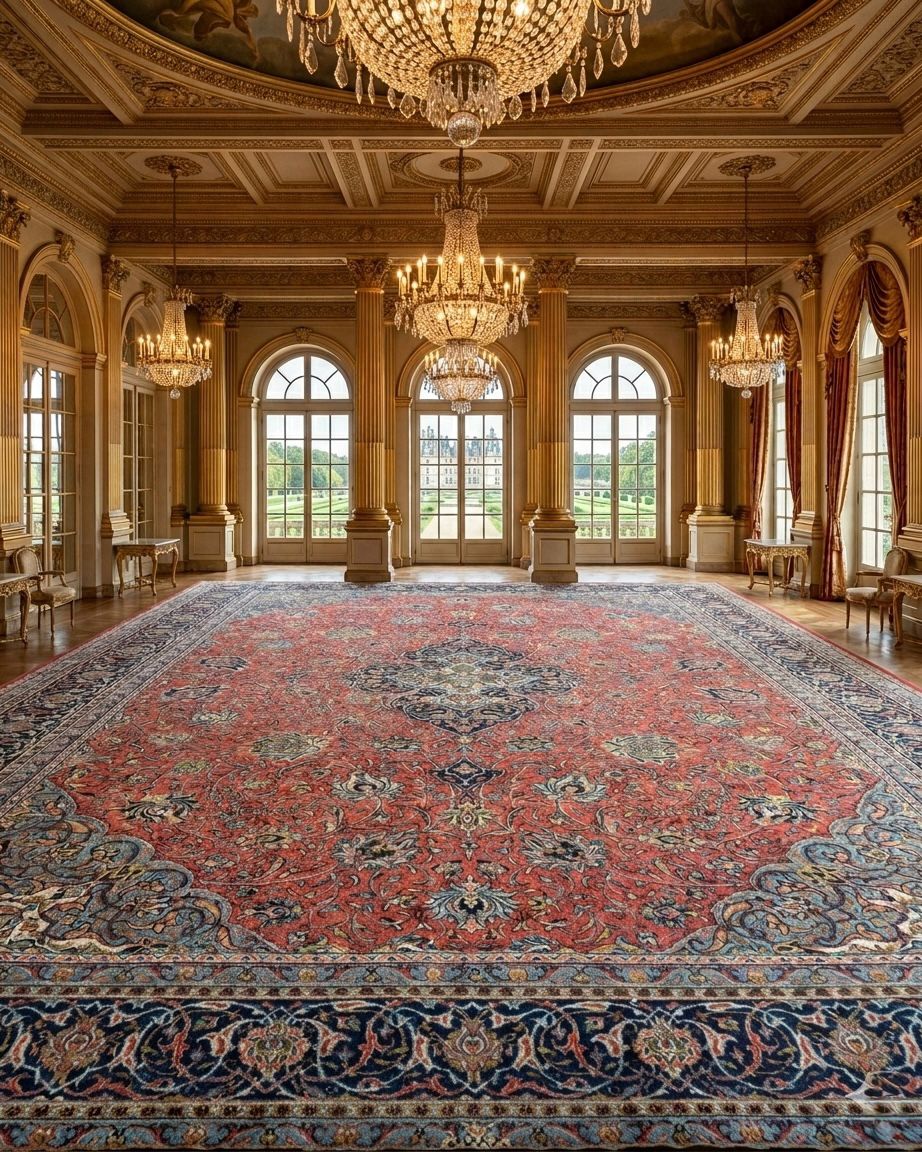 Tapete Persa Kashan Assinado - 4,14×3,20m