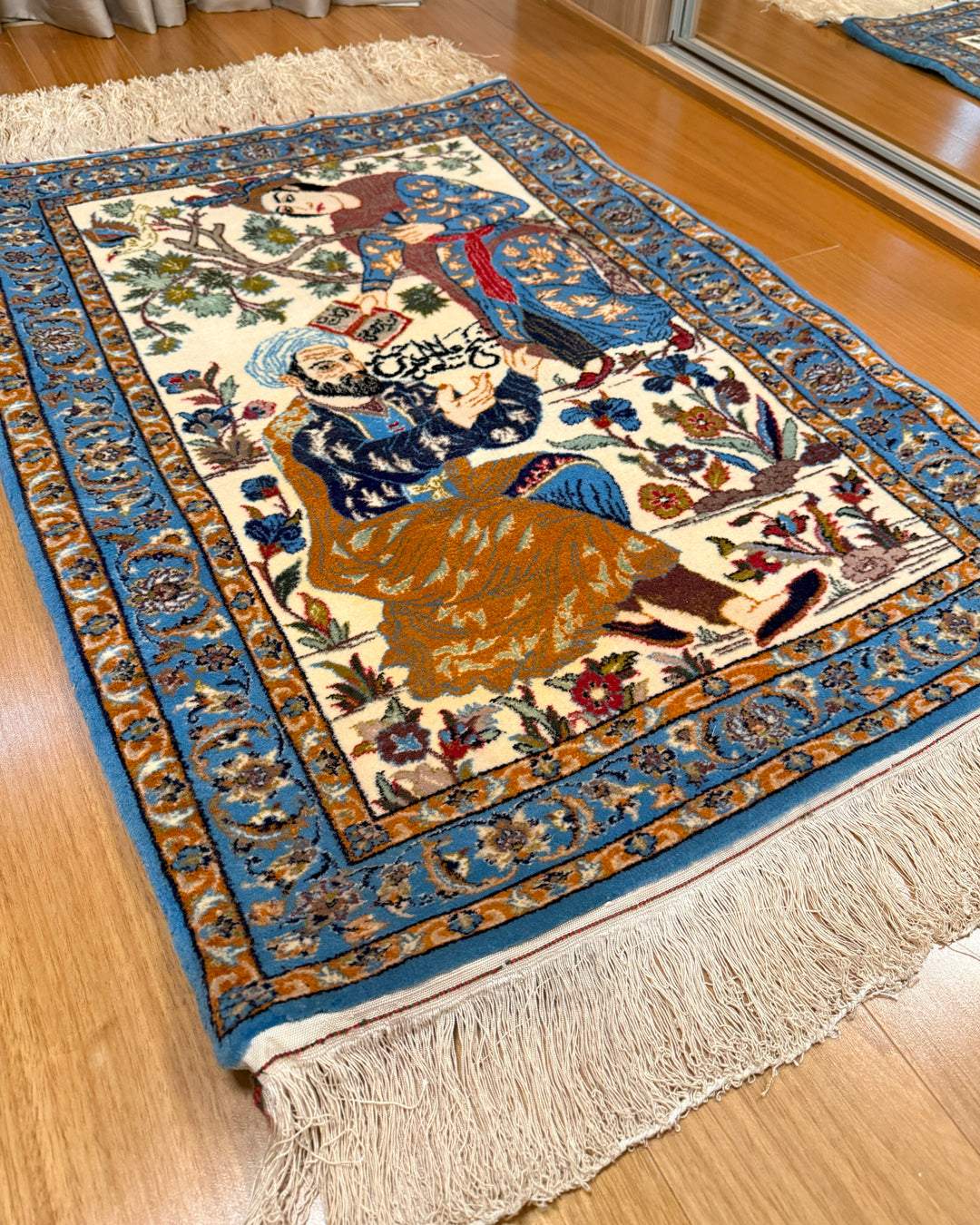 Tapete Persa Tabriz Assinado (Obra-Prima Raríssima) 98x69cm
