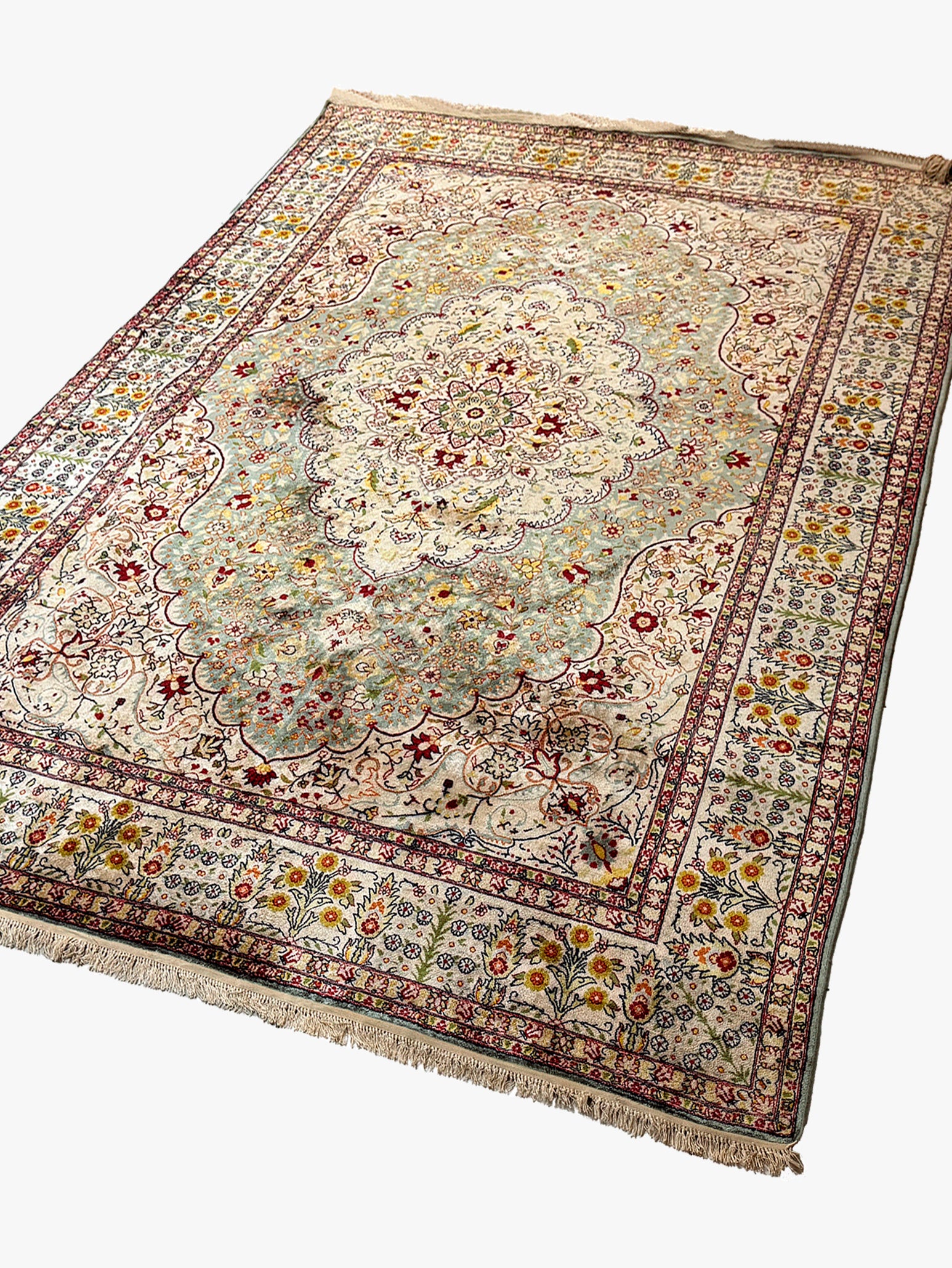 Tapete Persa Qon em Seda 297x198cm