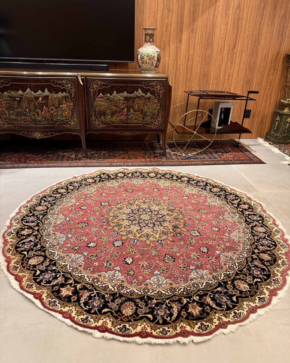 Tapete Persa Tabriz Redondo - 1,92m