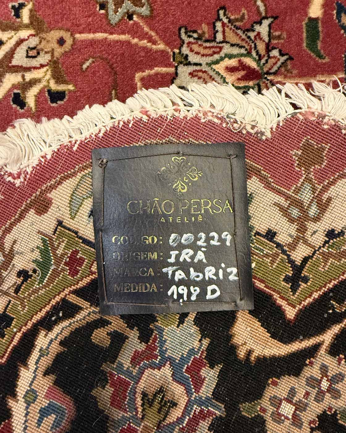 Tapete Persa Tabriz Redondo - 1,92m