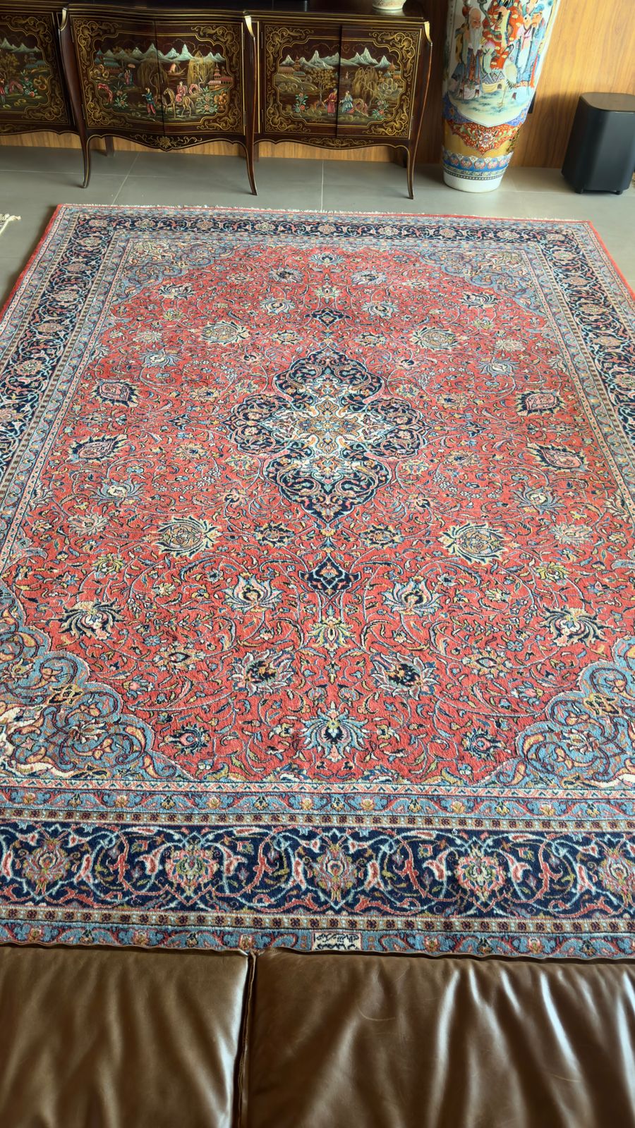 Tapete Persa Kashan Assinado - 4,14×3,20m