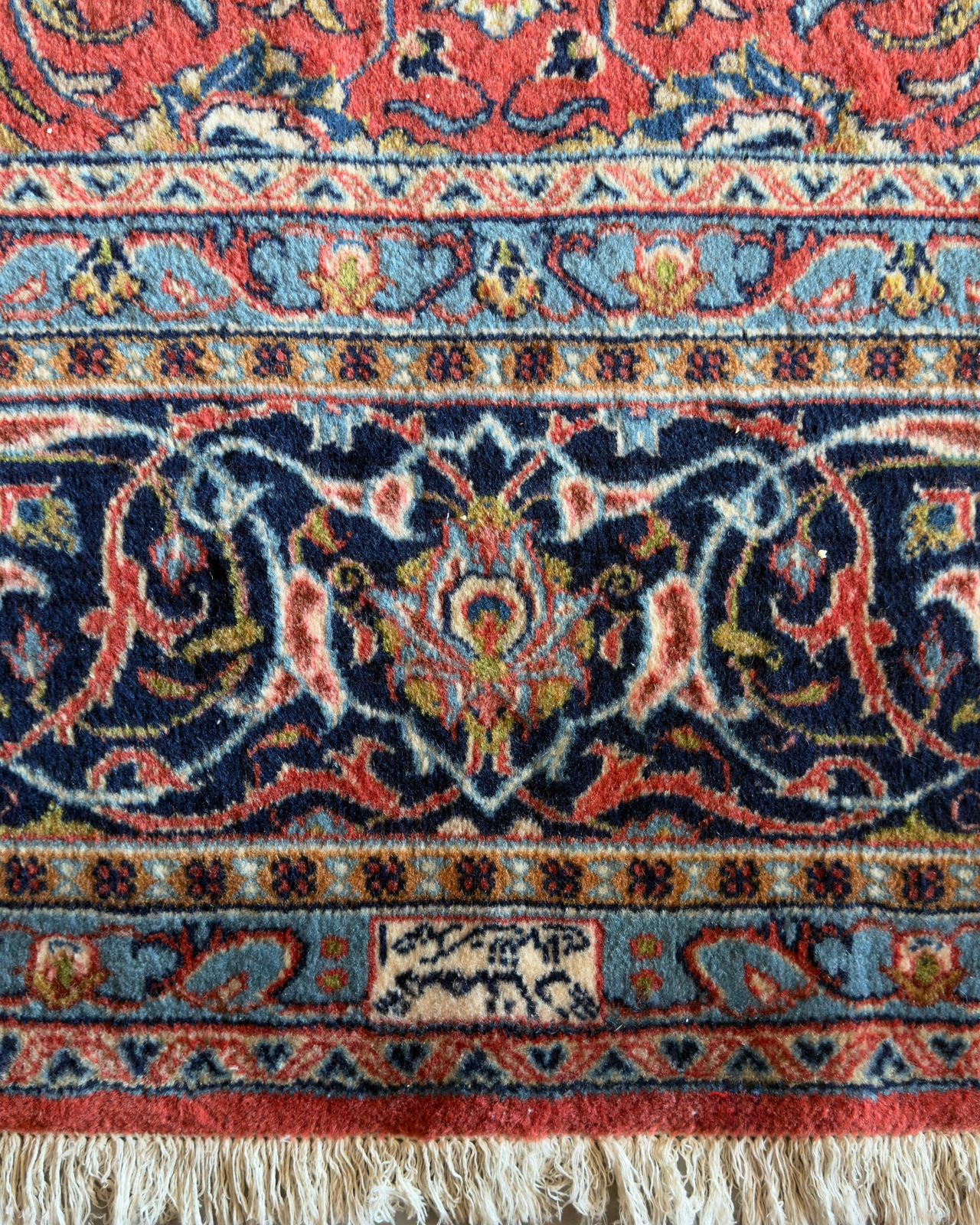 Tapete Persa Kashan Assinado - 4,14×3,20m