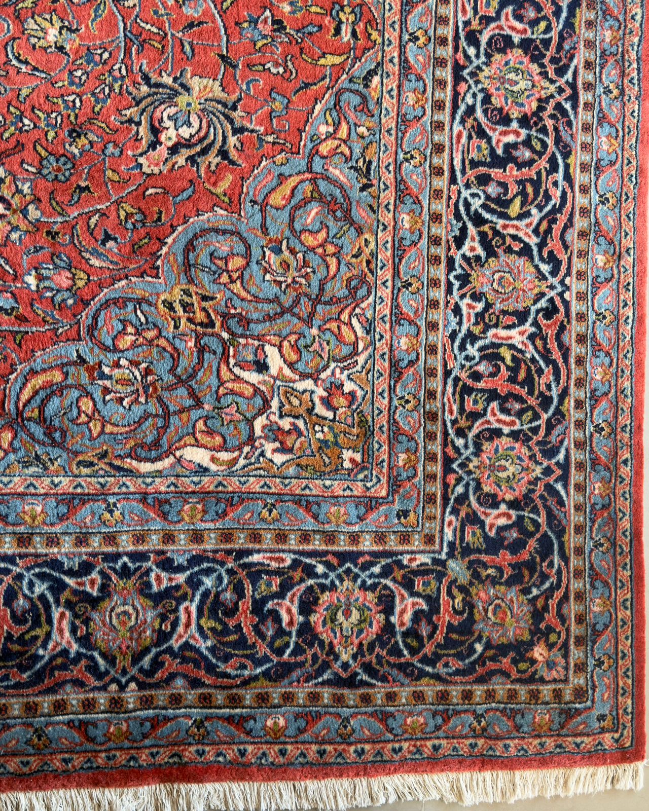Tapete Persa Kashan Assinado - 4,14×3,20m