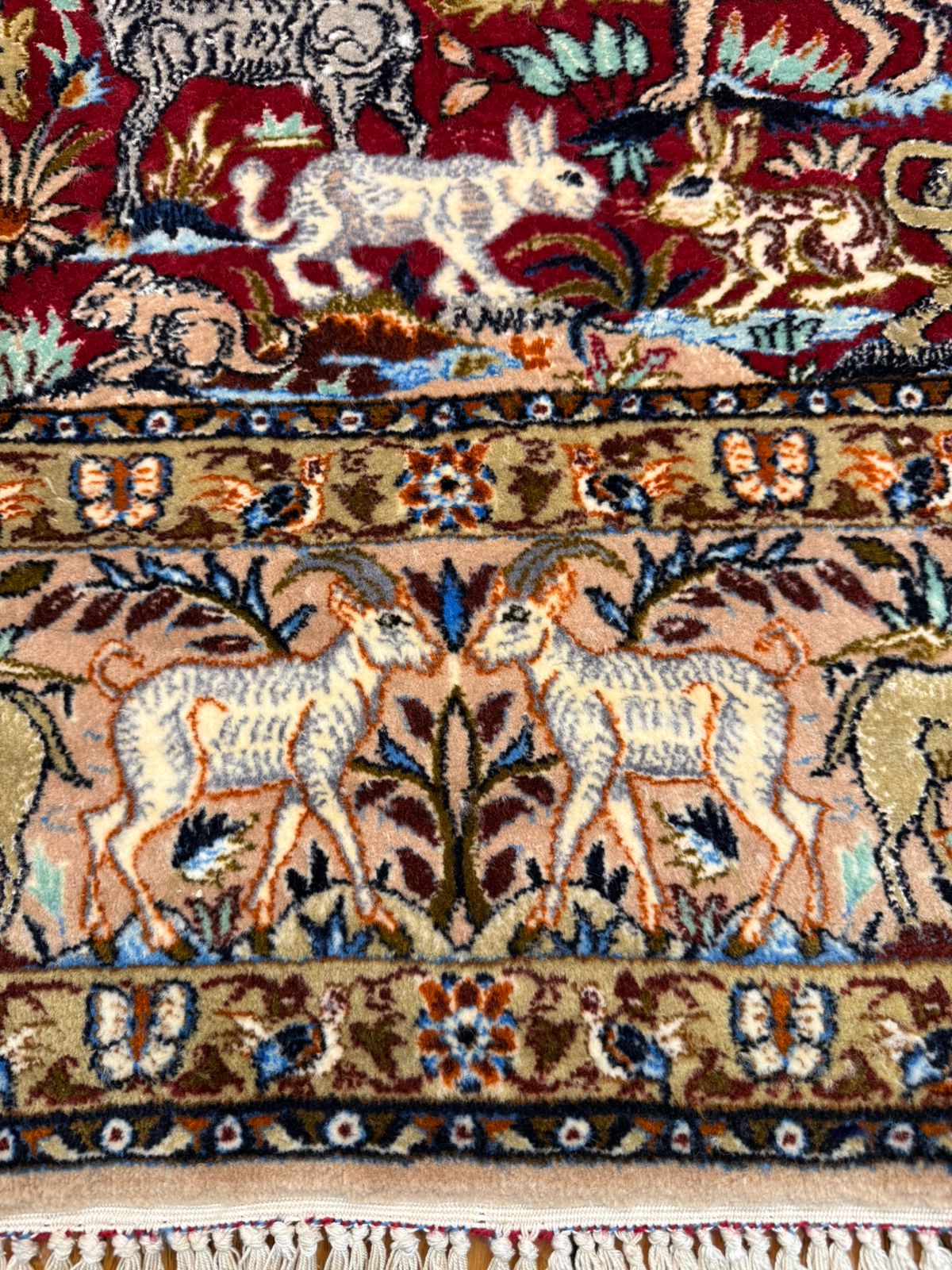 Tapete Persa Ghom Figurativo – Jardim Encantado da Pérsia