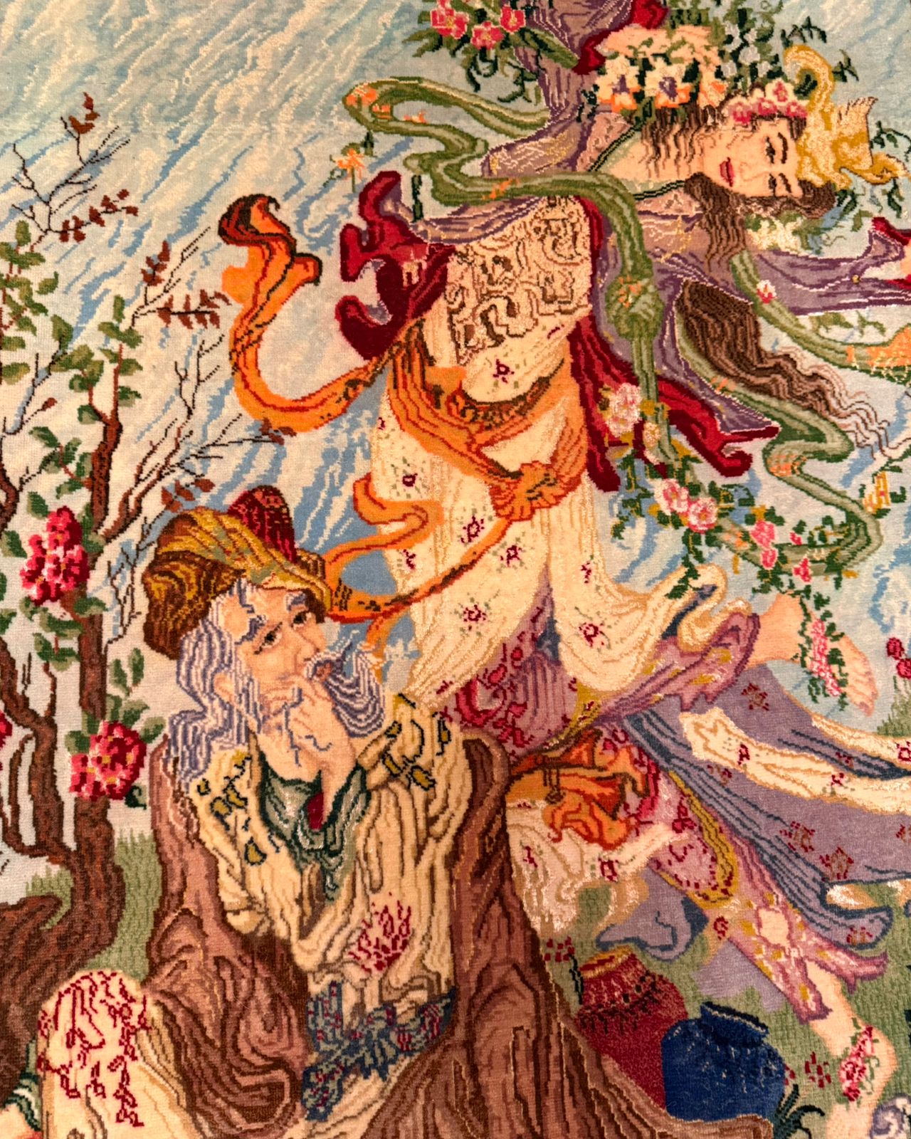 Tapete Persa Tabriz Figurativo – Poesia em Lã e Seda