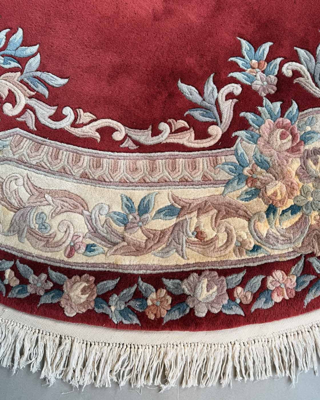 Tapete Chinês Redondo – Medalhão Floral Clássico 2,50 m