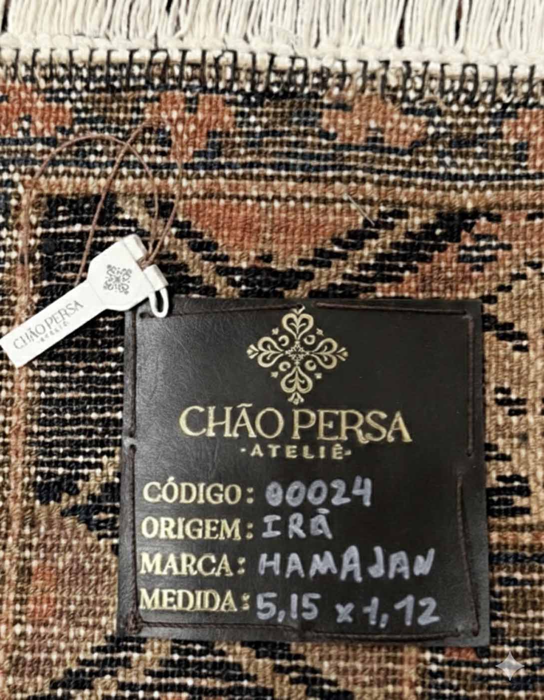 Passadeira Persa Hamadan Antiga – 5,15 × 1,12 m