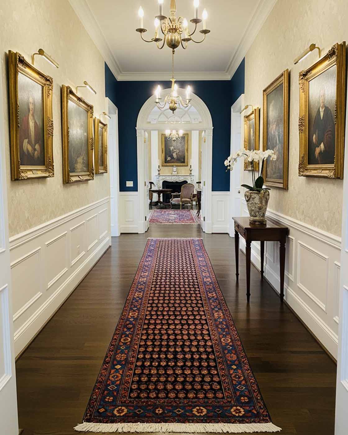 Tapete Persa Hamadã Antigo - 4,90 × 1,10 m