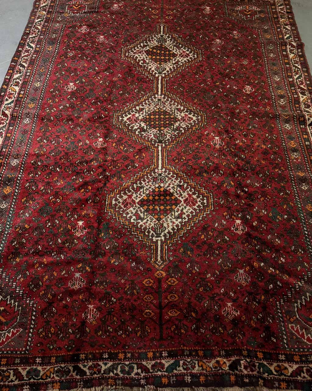 Tapete Persa Shiraz (Autenticidade Tribal do Sul do Irã) - 2,95 × 2,10 m