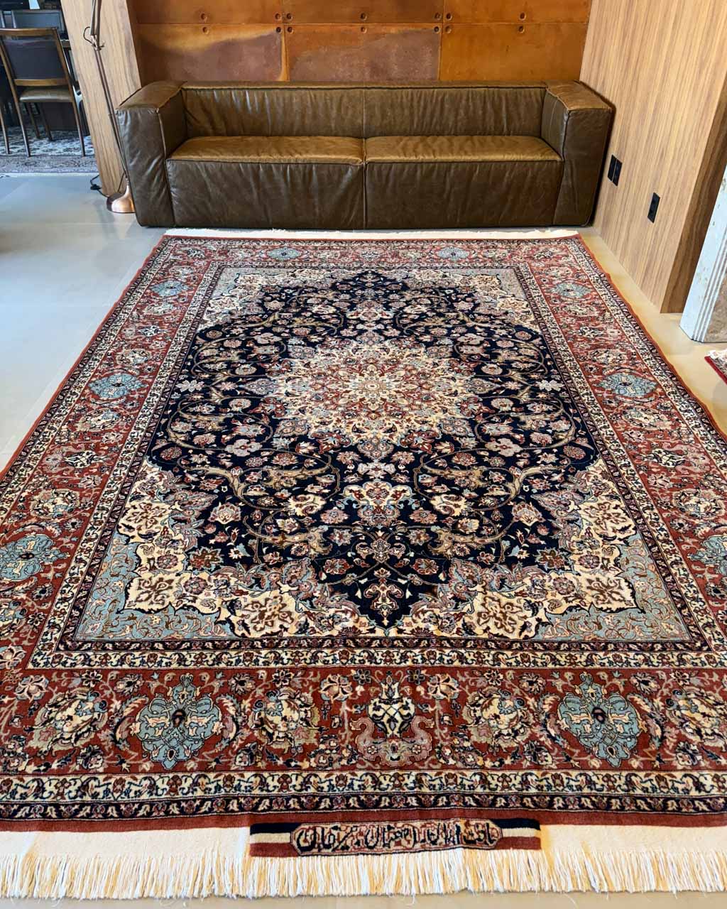 Tapete Persa Isfahan Assinado -  3,50 × 2,48 m
