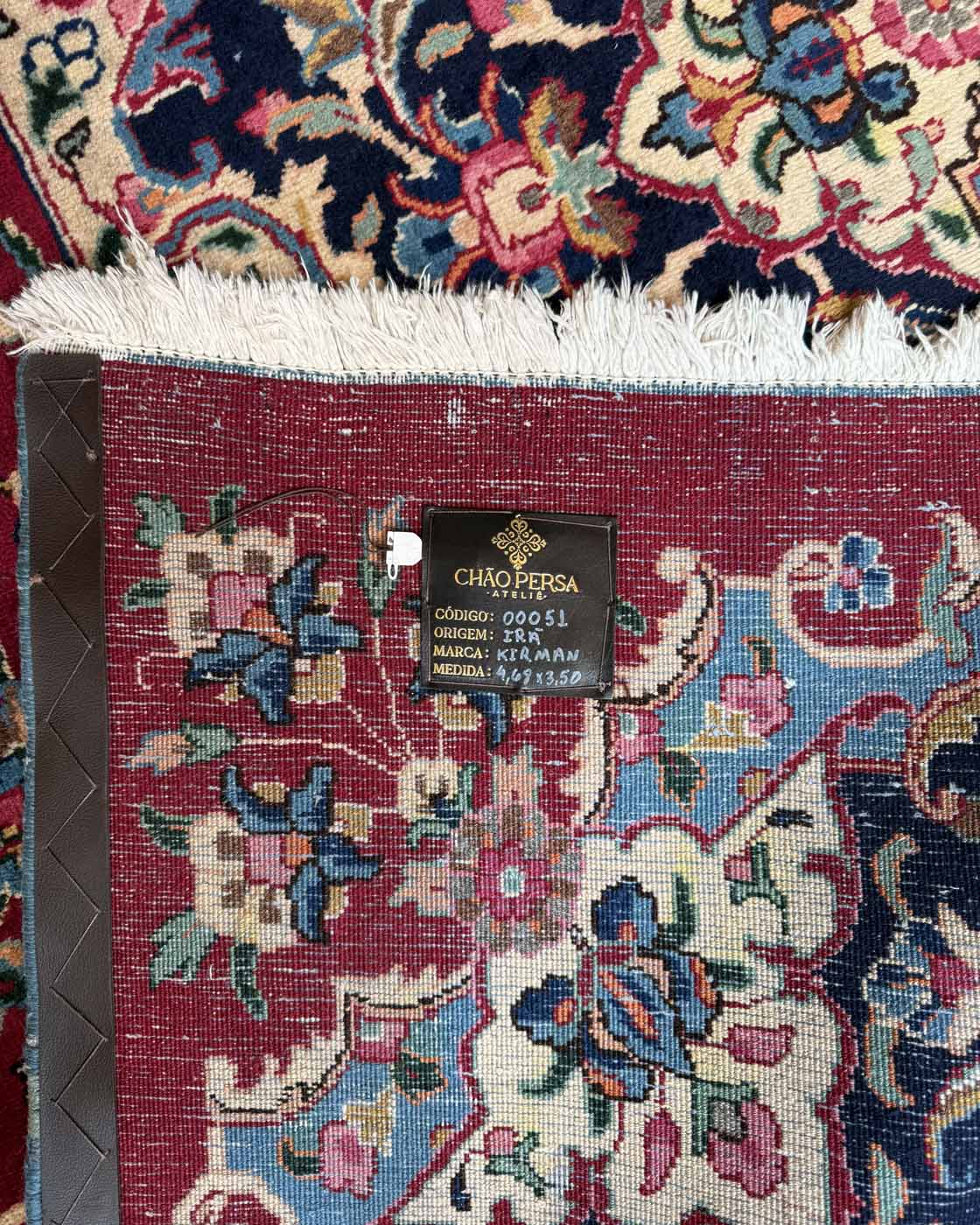 Tapete Persa Kirman Clássico Floral - 4,67 × 3,50 m