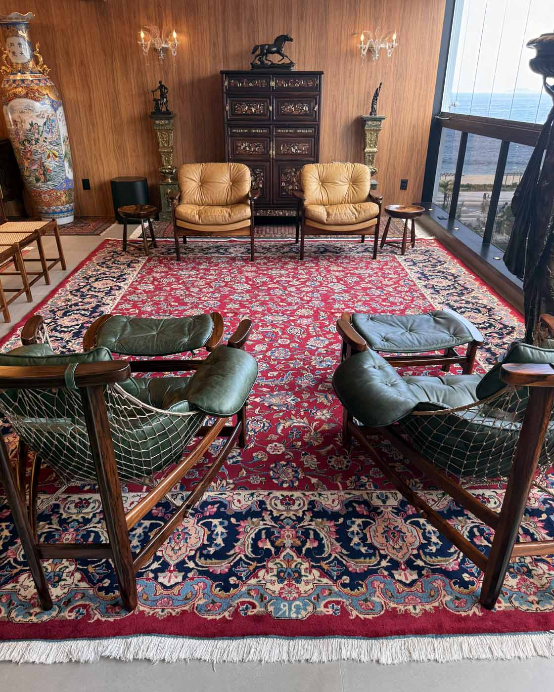 Tapete Persa Kirman Clássico Floral - 4,67 × 3,50 m