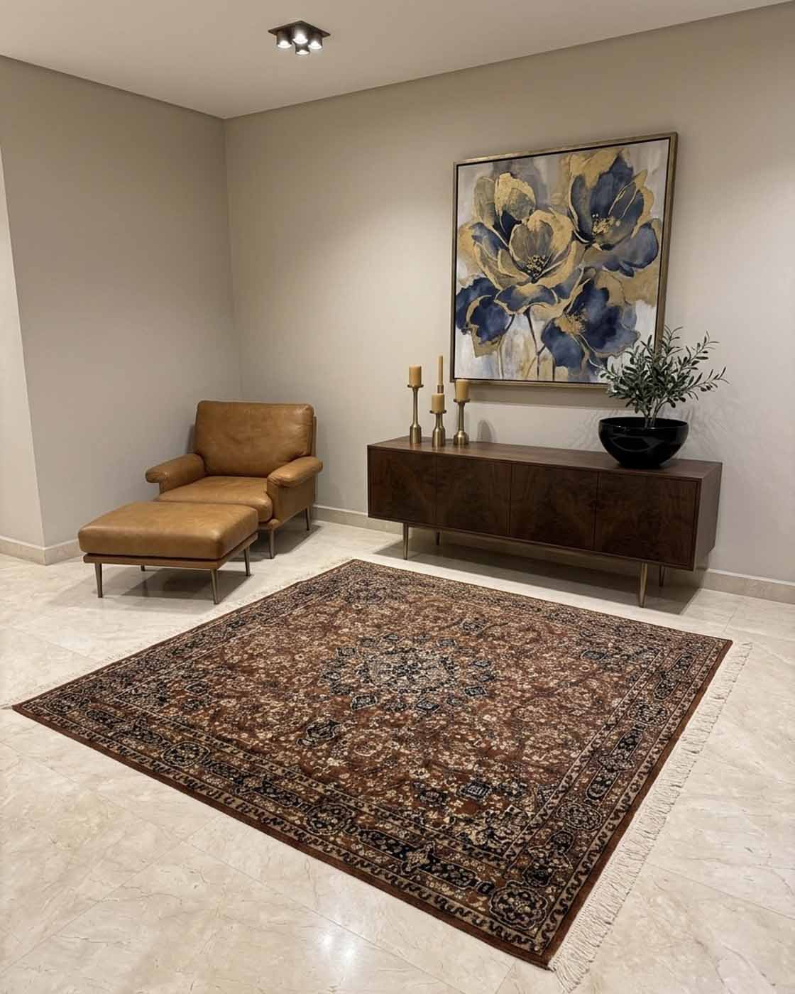 Tapete Tabriz - Medalhão Clássico Persa - 1,93×1,26m