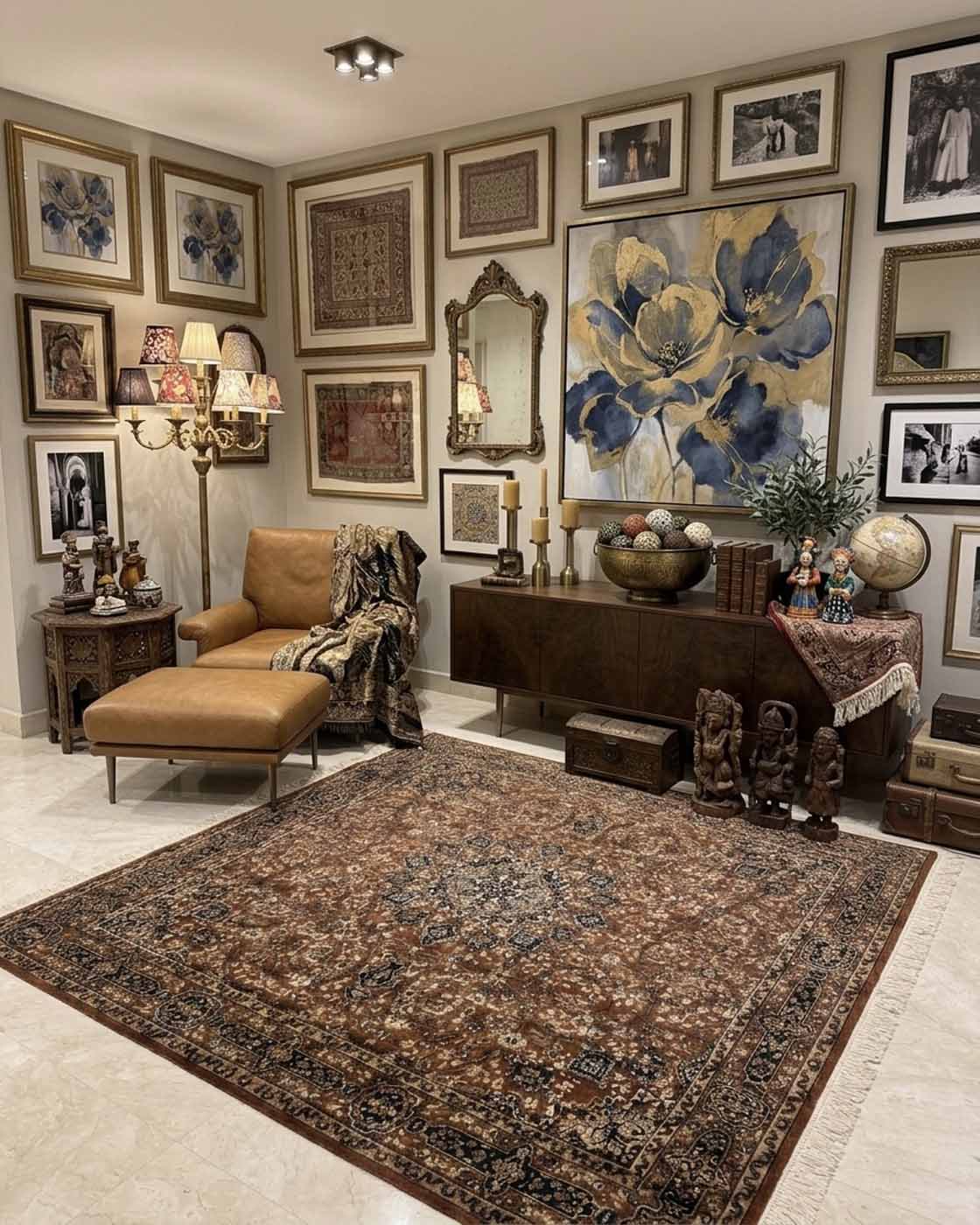 Tapete Tabriz - Medalhão Clássico Persa - 1,93×1,26m