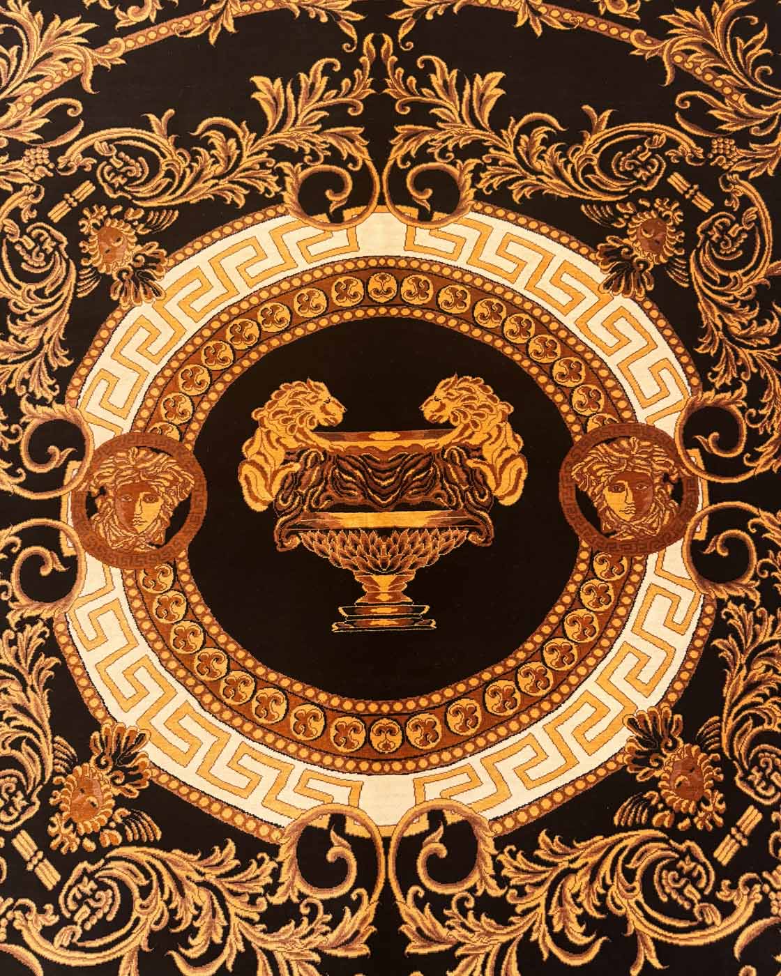 Tapete Persa Ghom (Qom) em Seda Assinado (Edição Especial Versace) - 1,50×1,00m