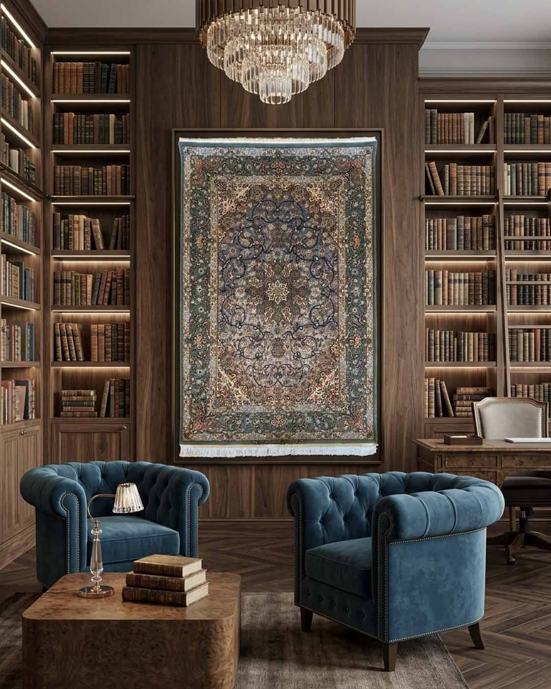 Tapete Persa Isfahan Assinado Davari 160×110cm