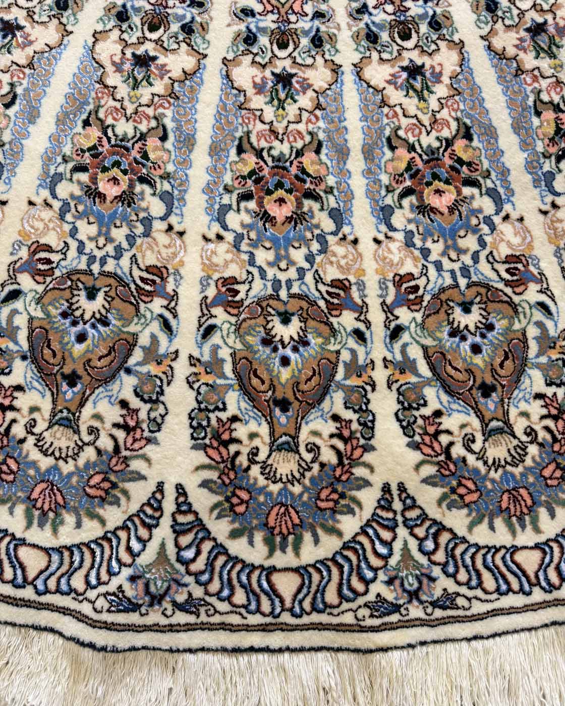 Tapete Persa Nain Habibian Redondo Assinado  2,50m