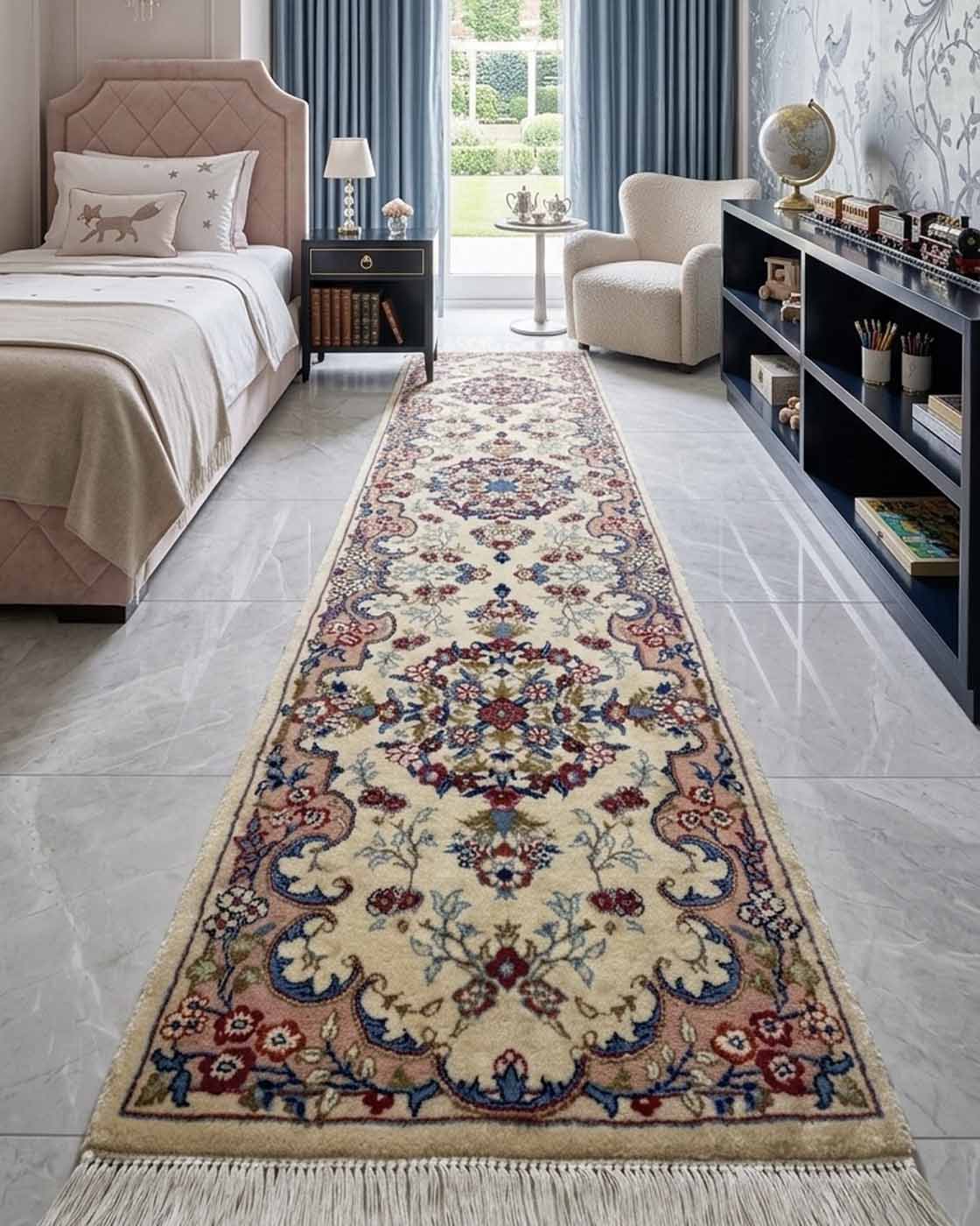 Passadeira Persa Kerman 250×62cm