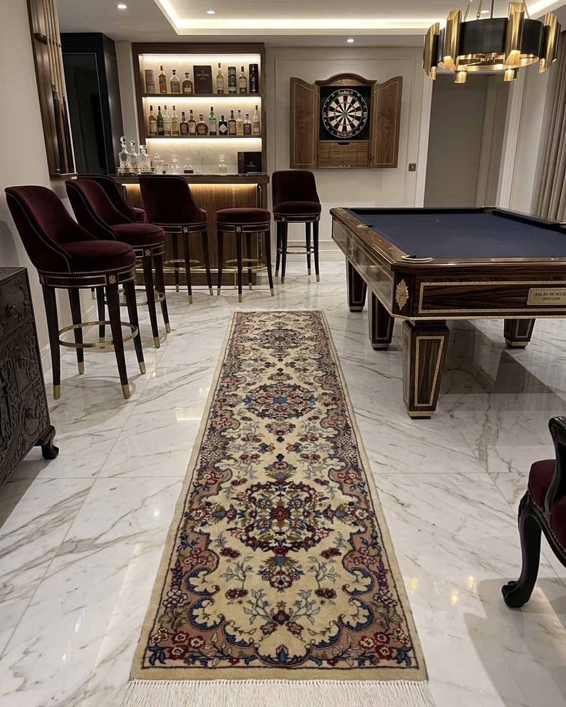 Passadeira Persa Kerman 250×62cm