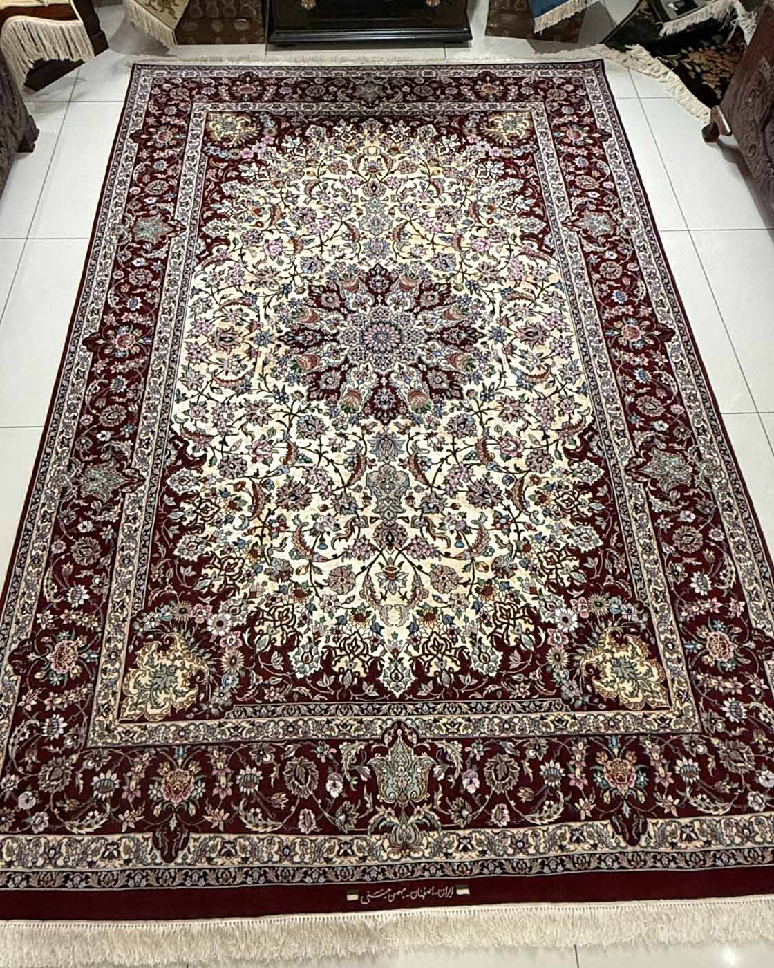 Tapete Persa Isfahan Assinado - 3,10×2,10m