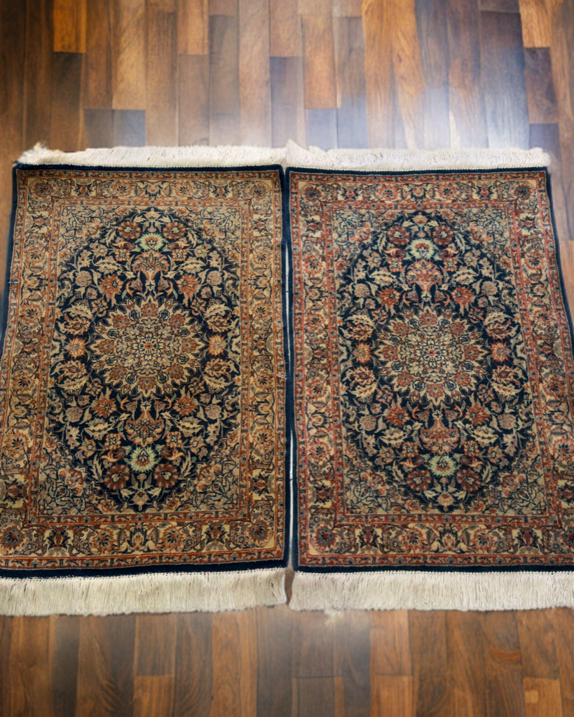 Par de Tapetes Persas Isfahan - 0,92 × 0,63 m (cada)