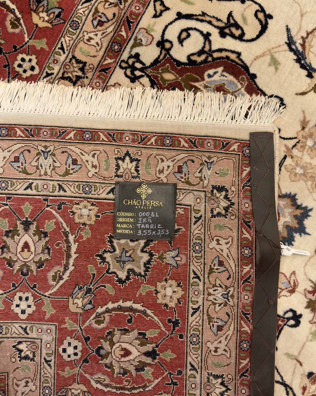 Tapete Persa Tabriz - 3,55 x 2,53 m