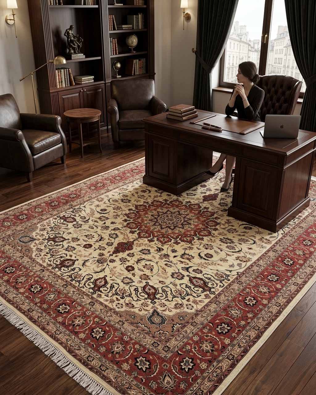 Tapete Persa Tabriz - 3,55 x 2,53 m