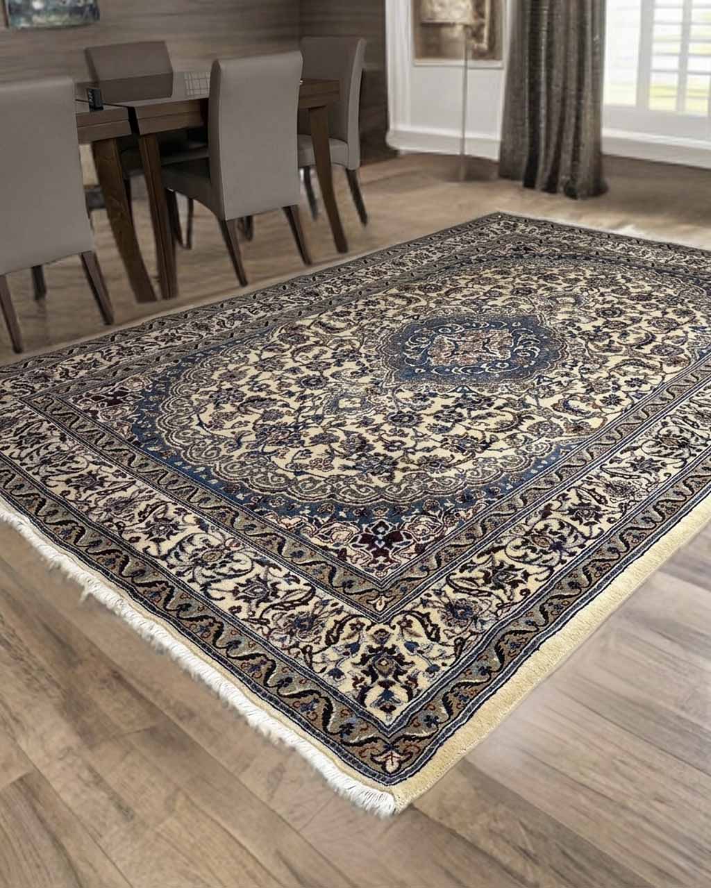 Tapete Persa Nain (c/ Toques de Seda) - 3,33x2,42m