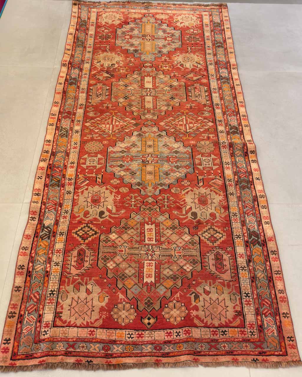 Tapete Caucasiano Kuba Shirvan (Raridade Centenária) - 2,95 x 1,42 m