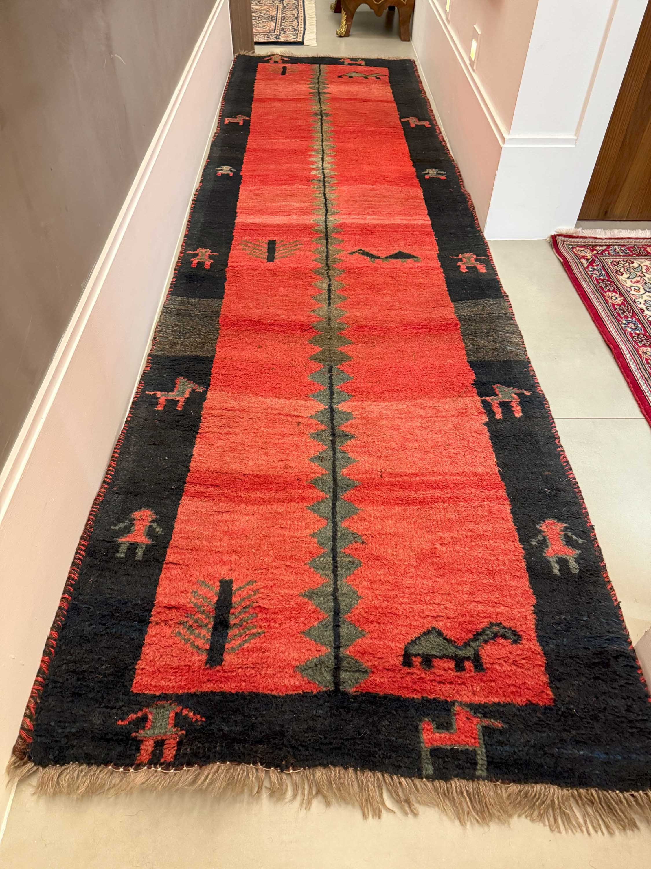 Passadeira Persa Gabbeh (Arte Tribal) 302x85cm