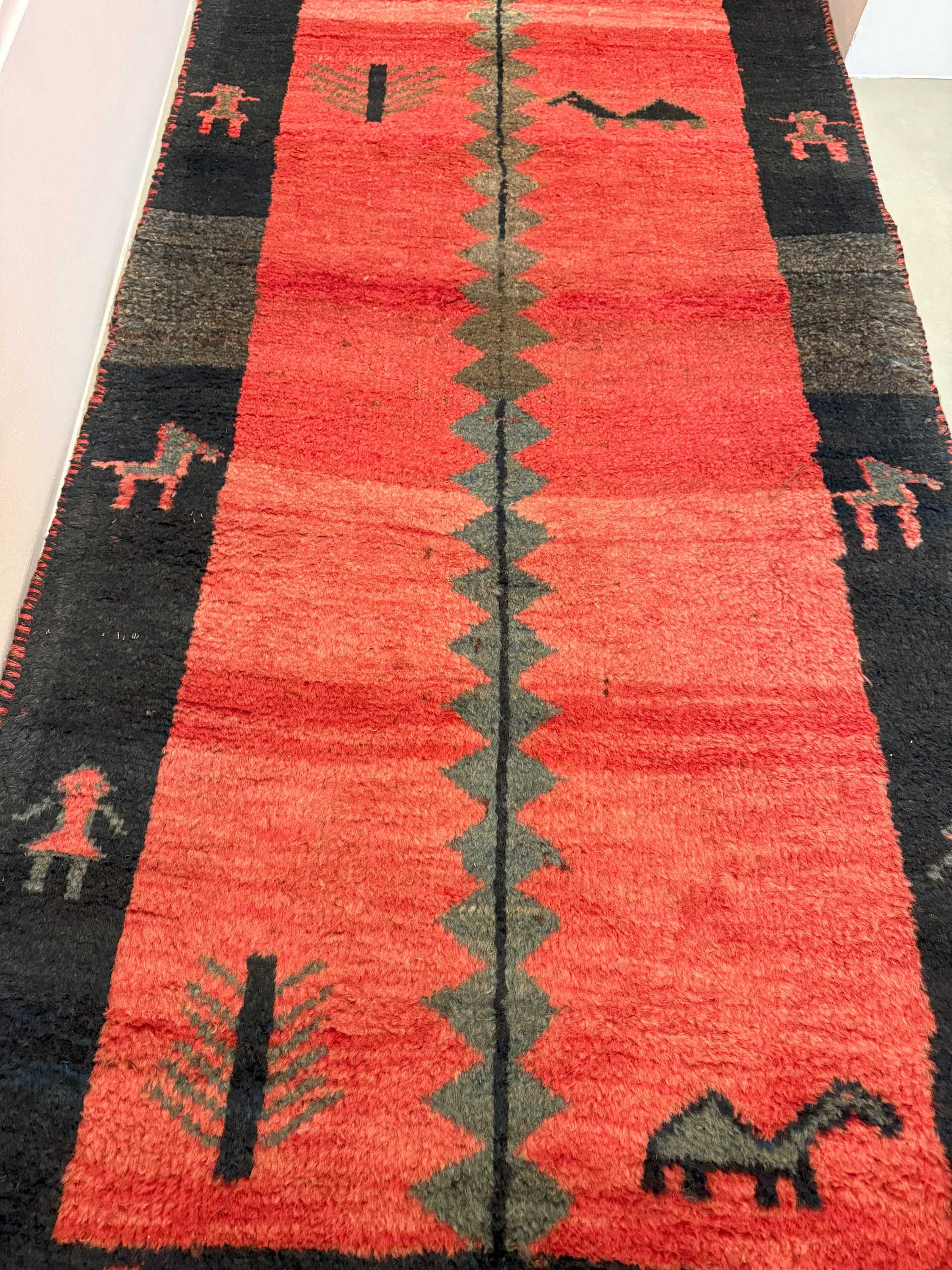 Passadeira Persa Gabbeh (Arte Tribal) 302x85cm