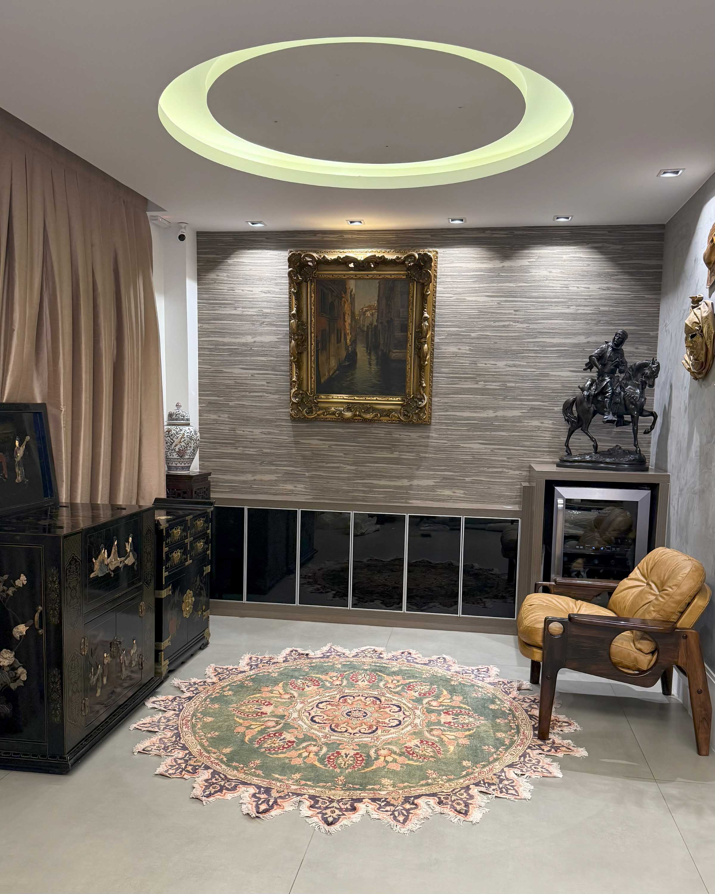 Tapete Turco Kayseri Redondo (Antiguidade / 100 Anos)