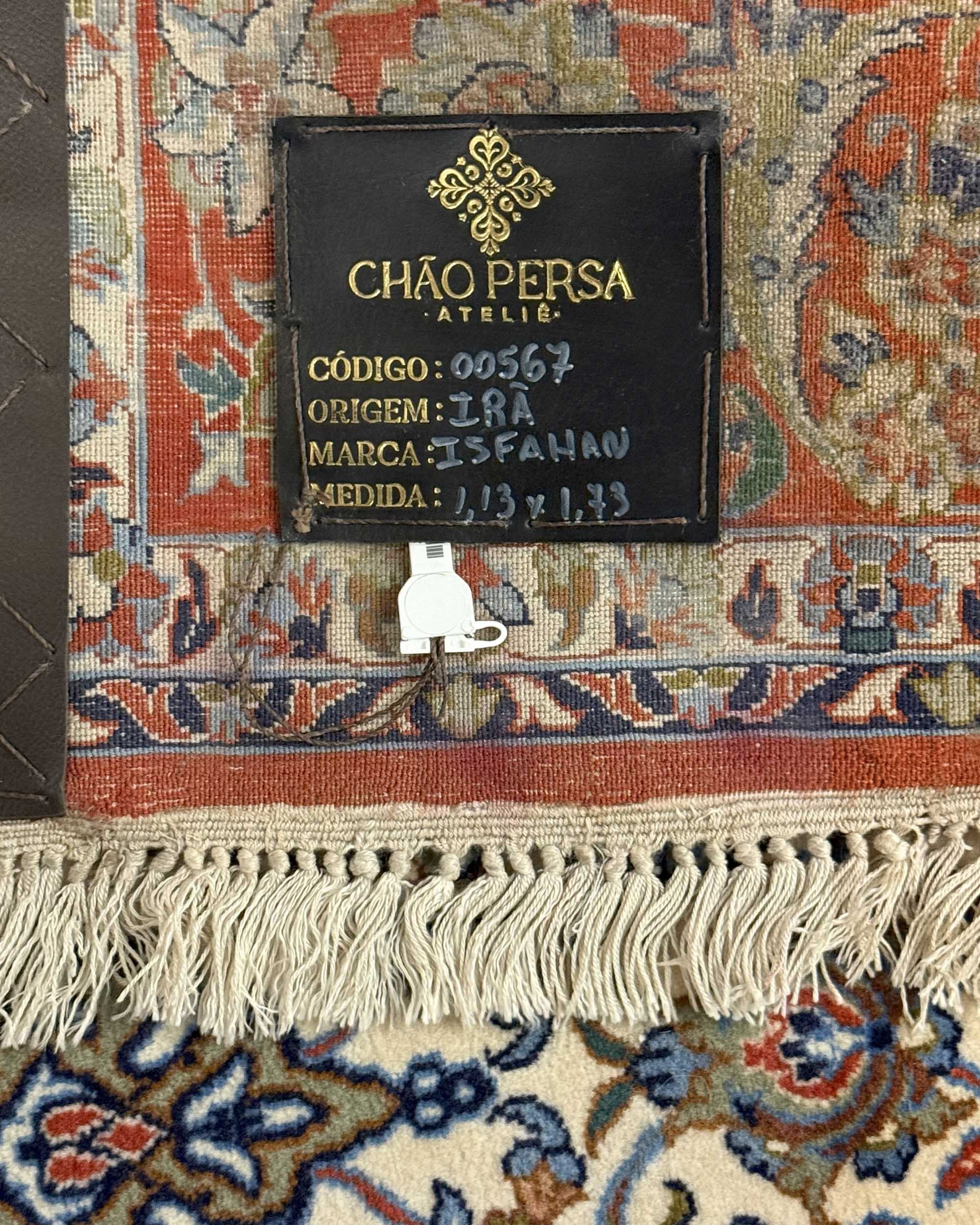 Tapete Persa Isfahan (Obra-Prima em Lã e Seda) 113x173cm