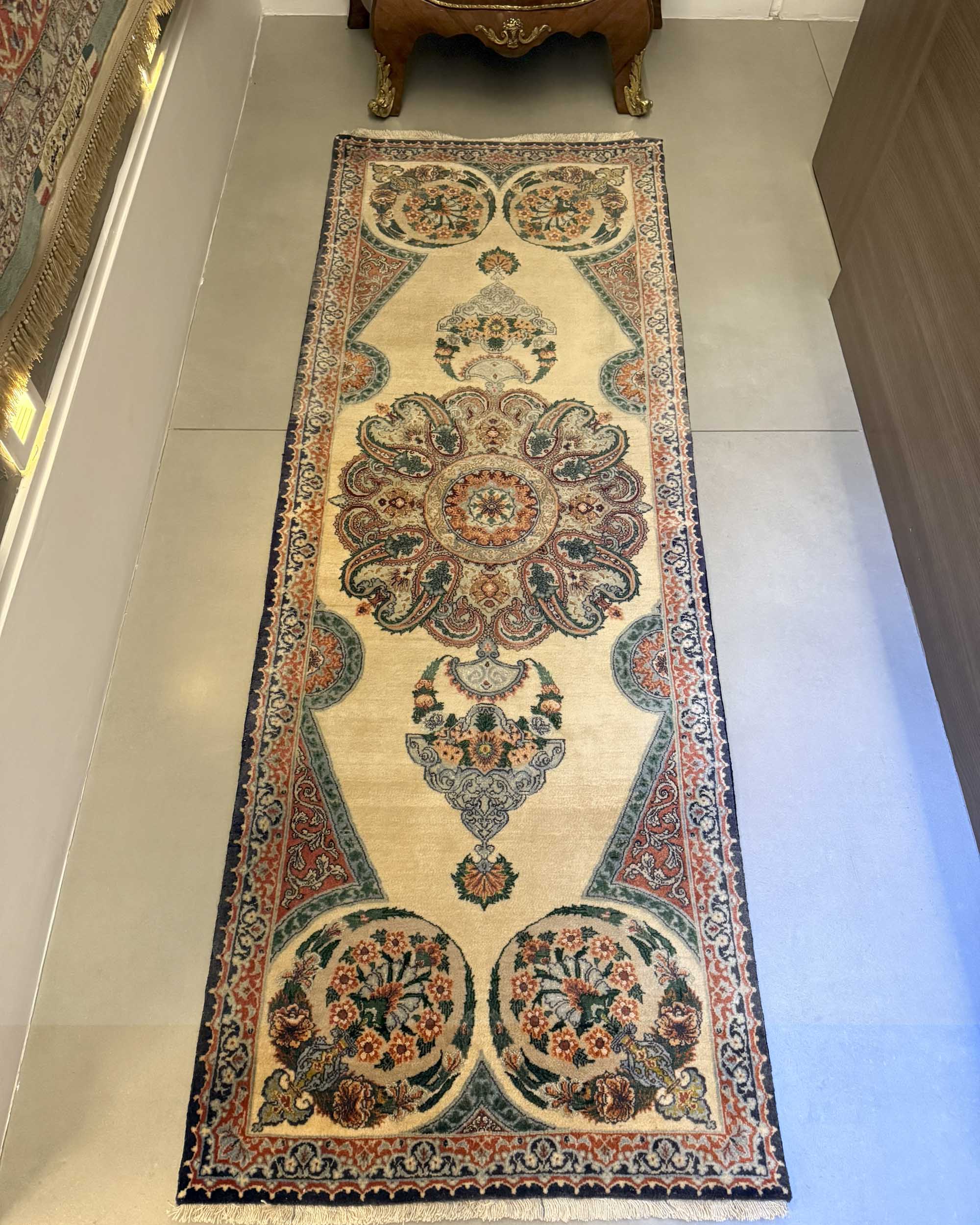 Tapete Persa Tabriz (Lã e Seda) 171x60cm