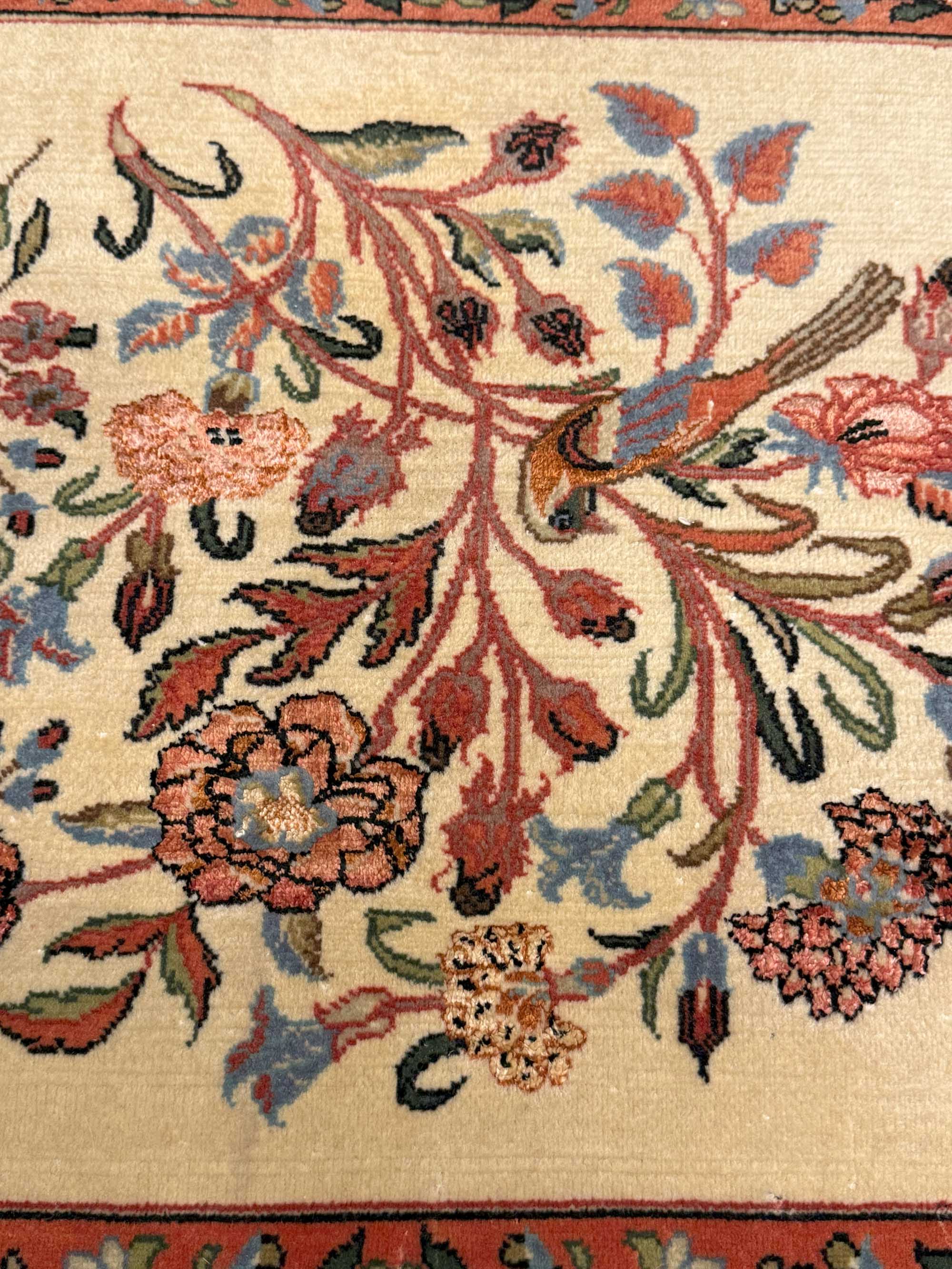 Tapete Persa Tabriz (Miniatura Floral Rara) 55x54cm