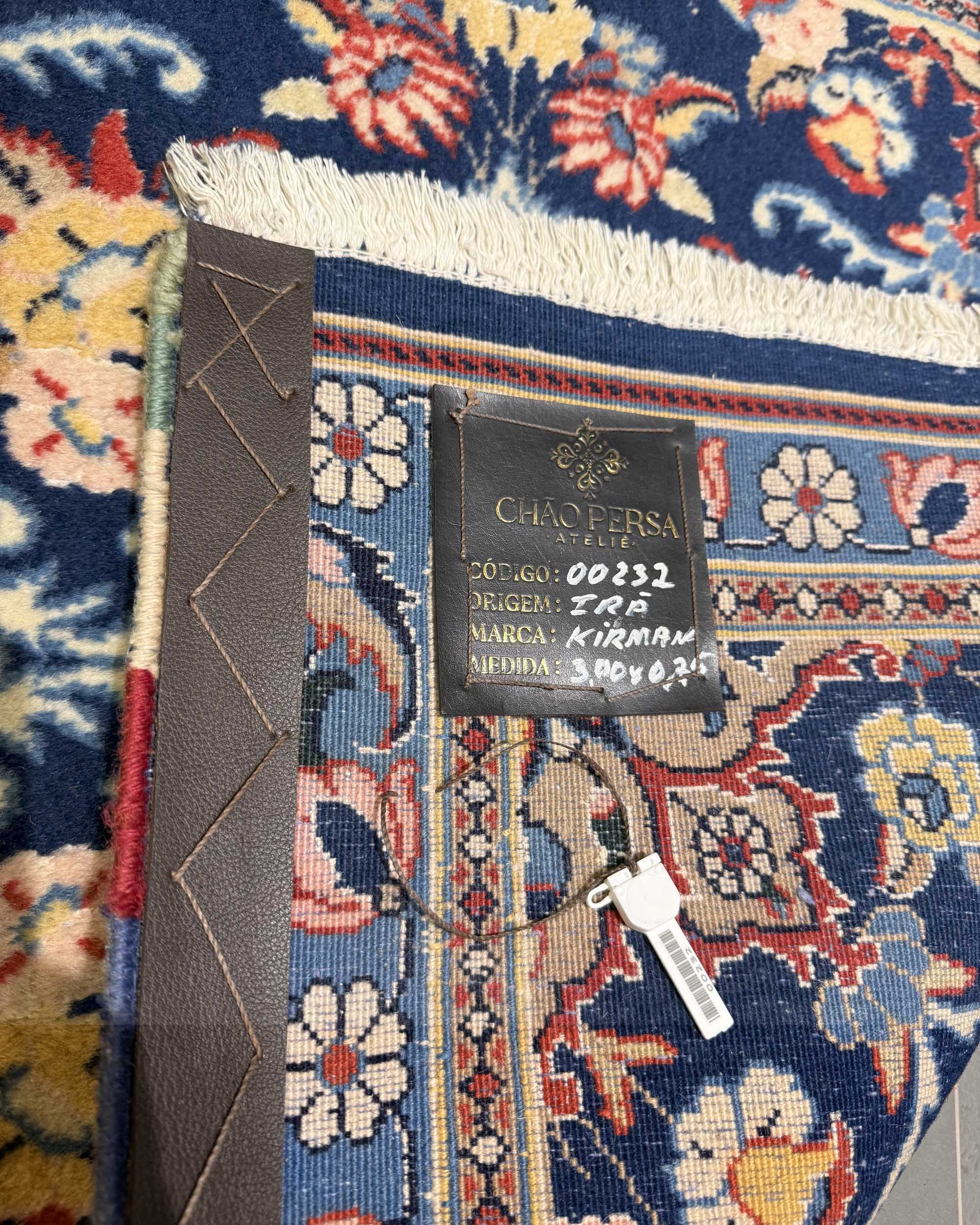 Passadeira Persa Kirman 300x75cm