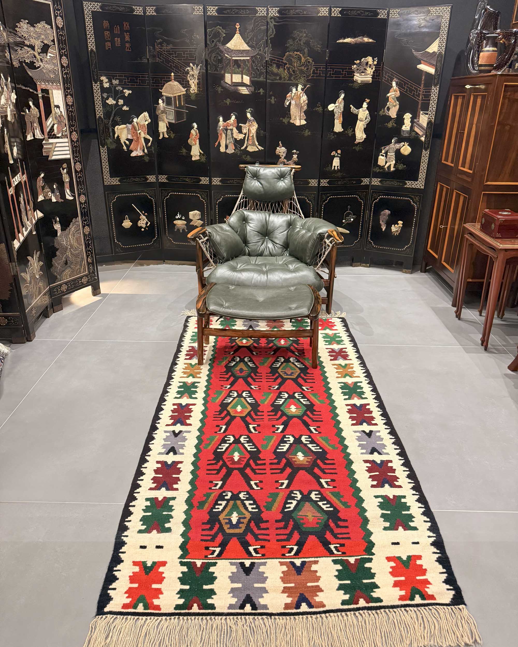 Tapete Persa Kilim (Geometria Tribal) 200x103cm